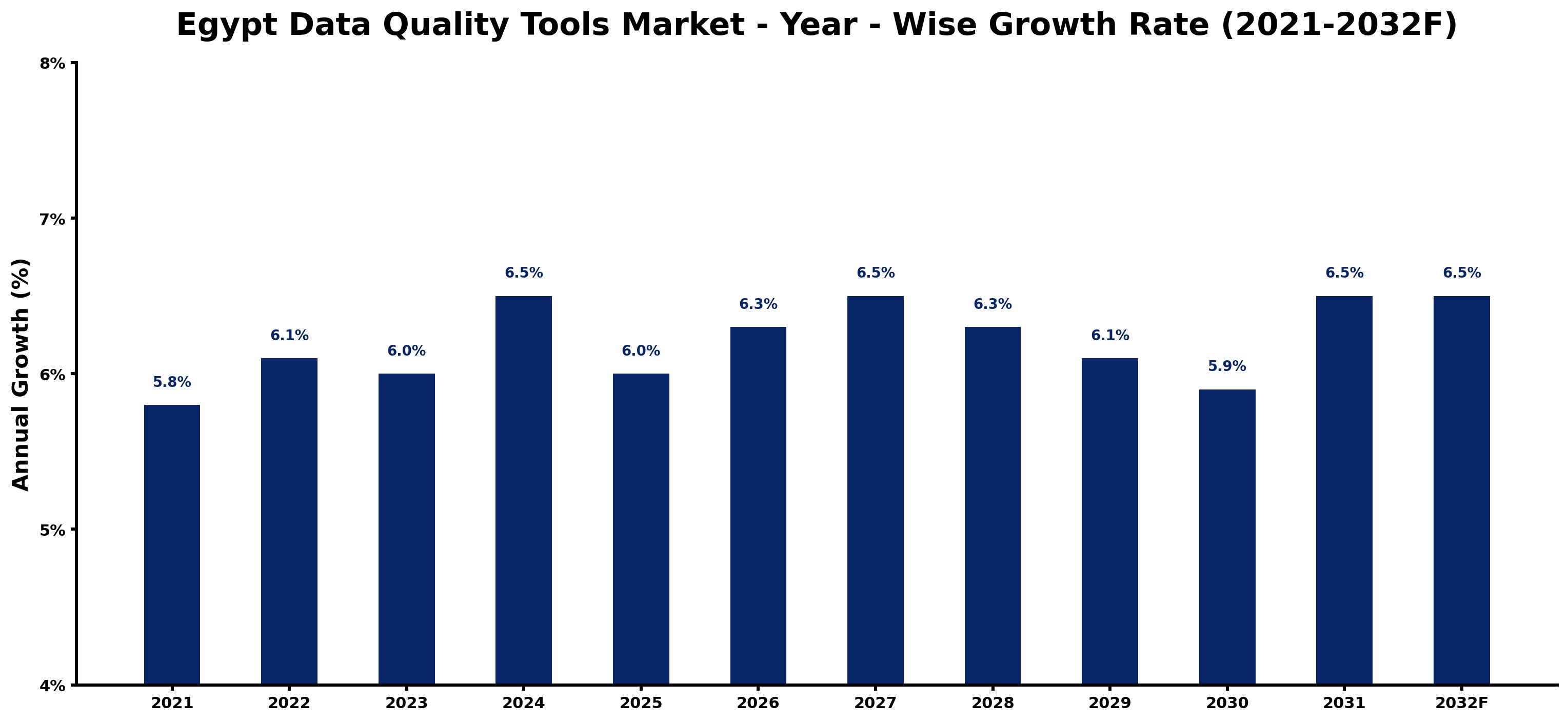 Egypt Data Quality Tools Market Year-wise Growth Rate and Key Drivers
