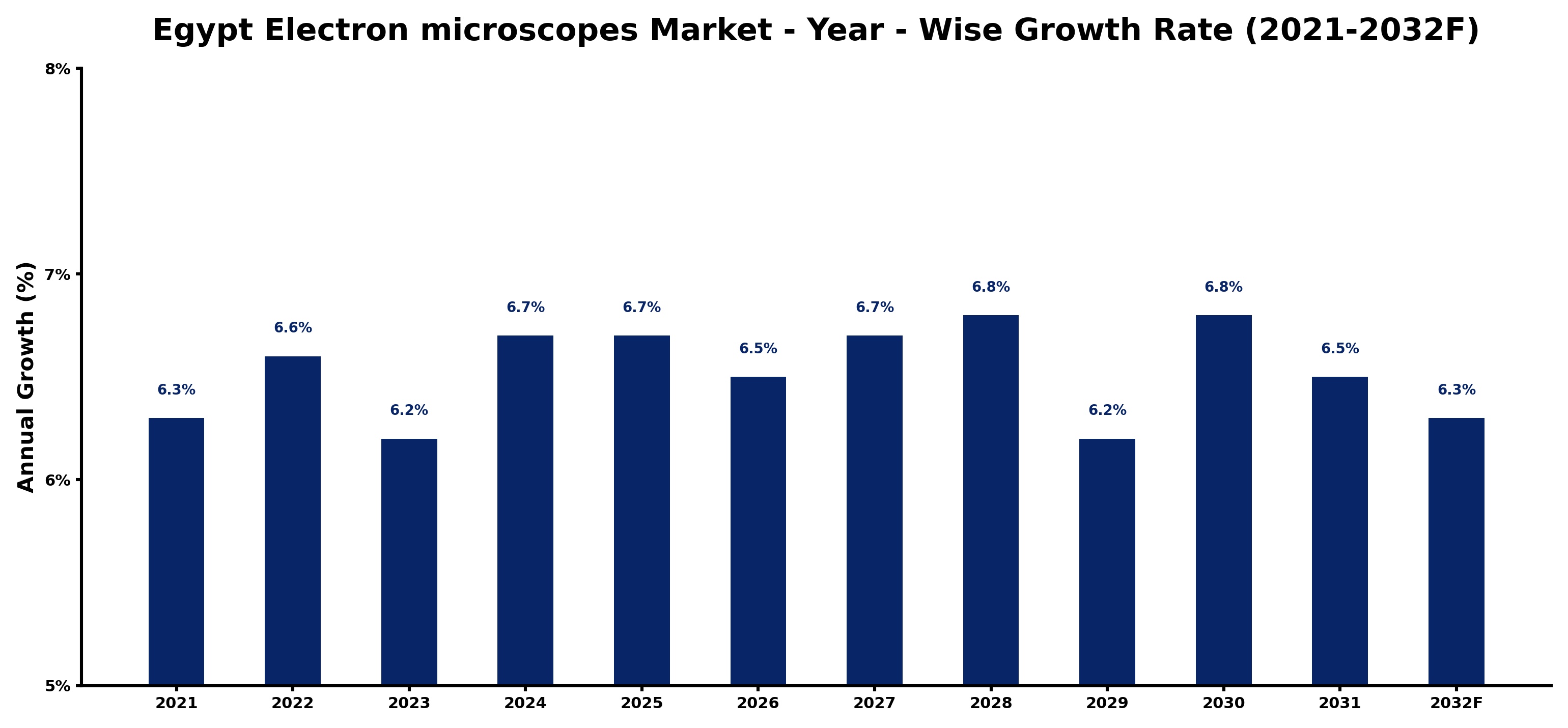 Egypt Electron microscopes Market Year-wise Growth Rate and Key Drivers