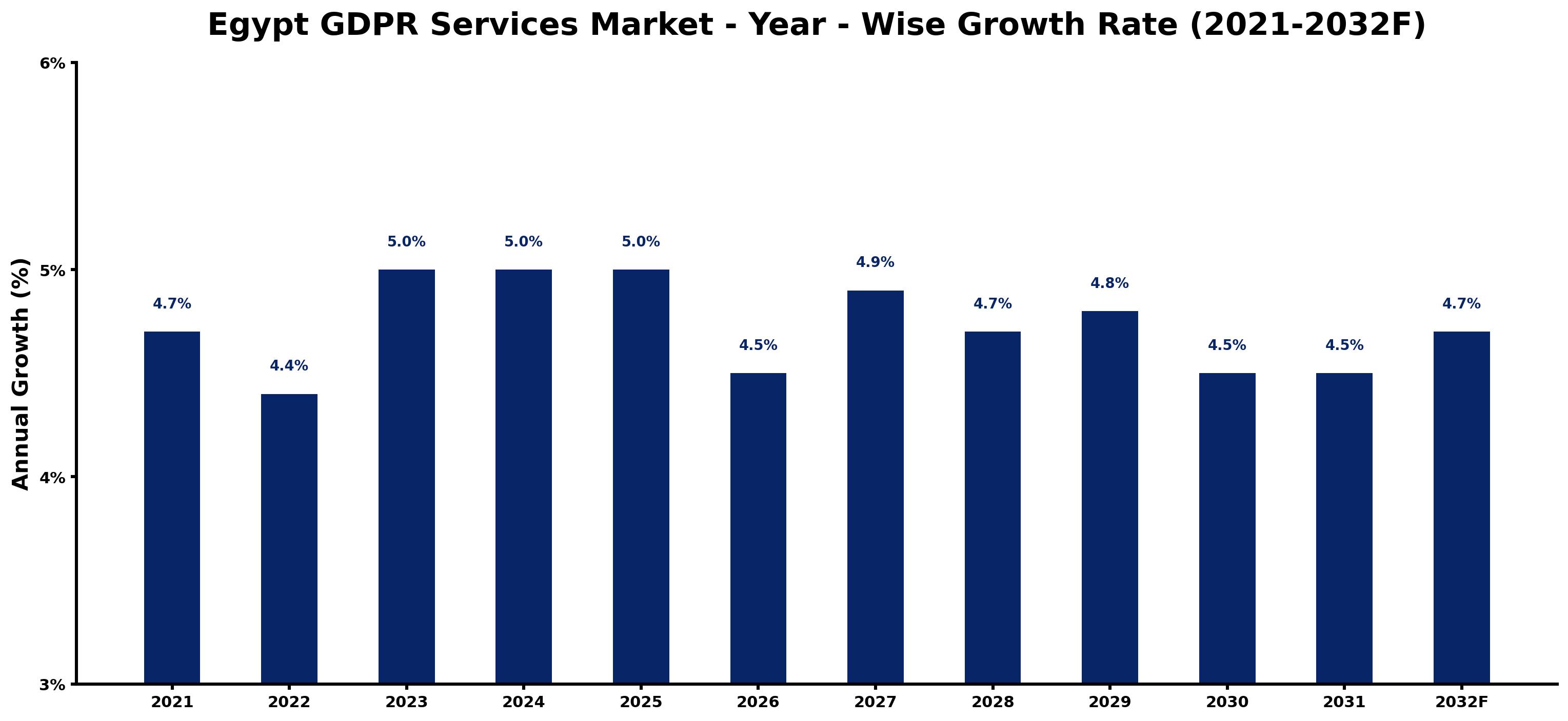 Egypt GDPR Services Market Year-wise Growth Rate and Key Drivers