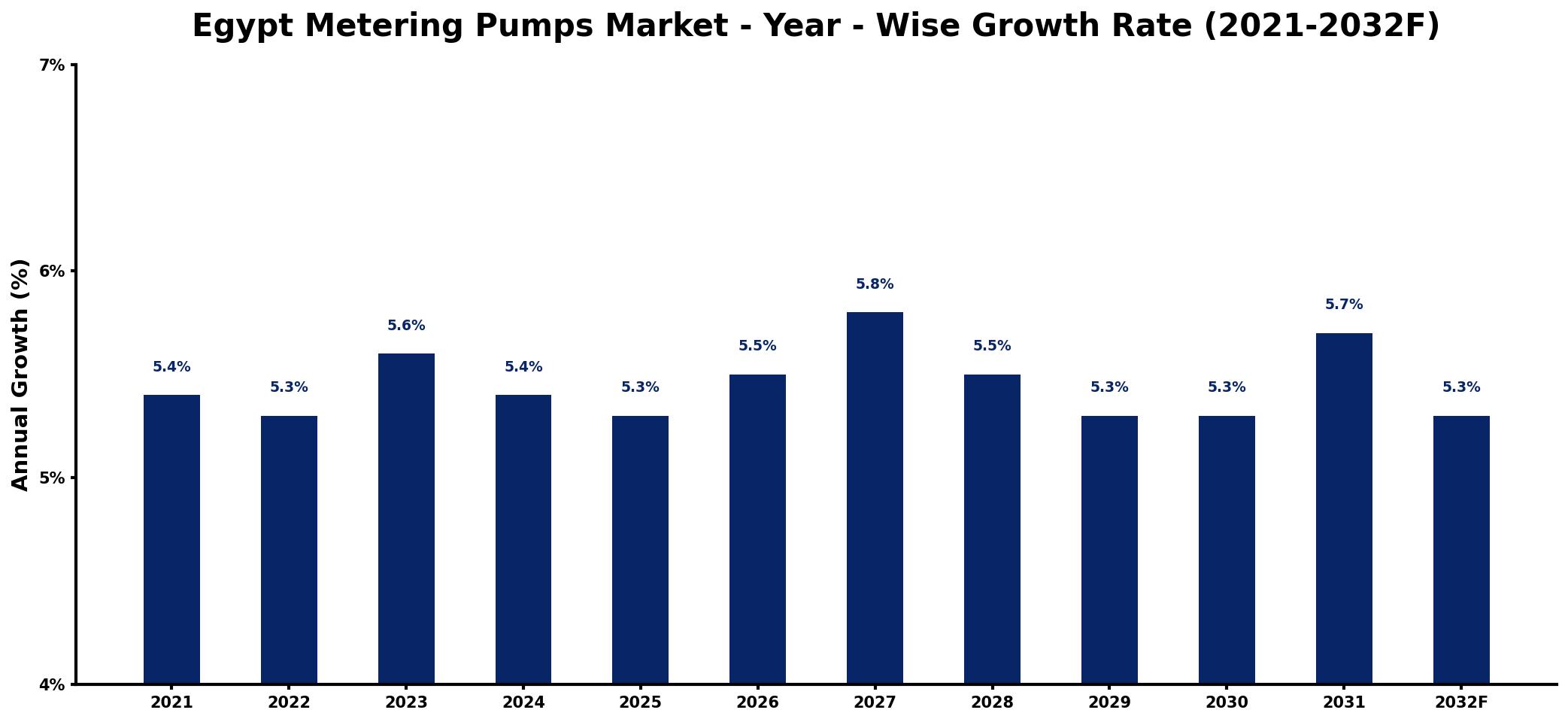Egypt Metering Pumps Market Year-wise Growth Rate and Key Drivers