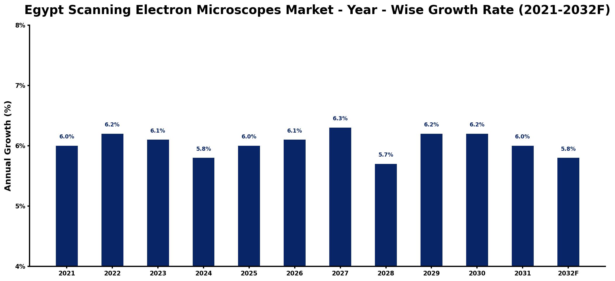 Egypt Scanning Electron Microscopes Market Year-wise Growth Rate and Key Drivers