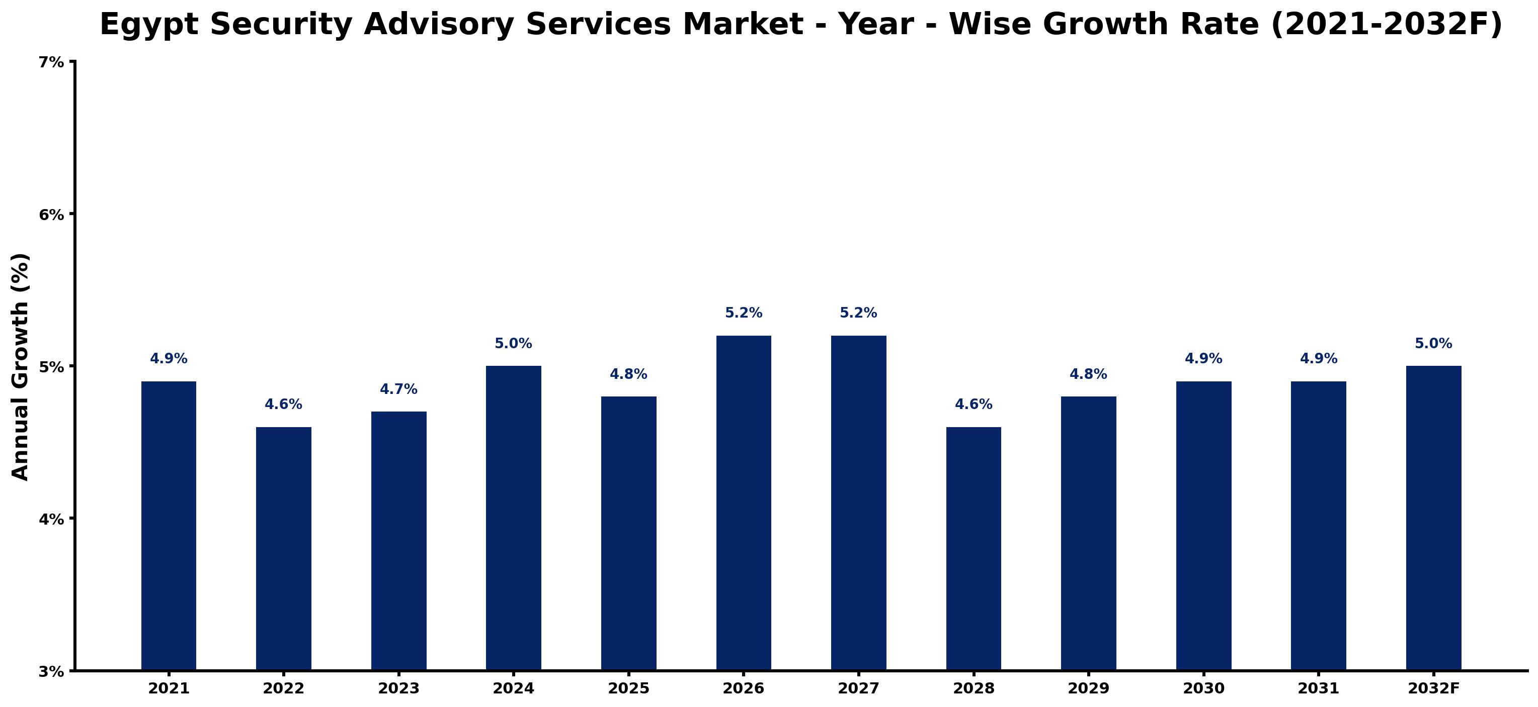 Egypt Security Advisory Services Market Year-wise Growth Rate and Key Drivers