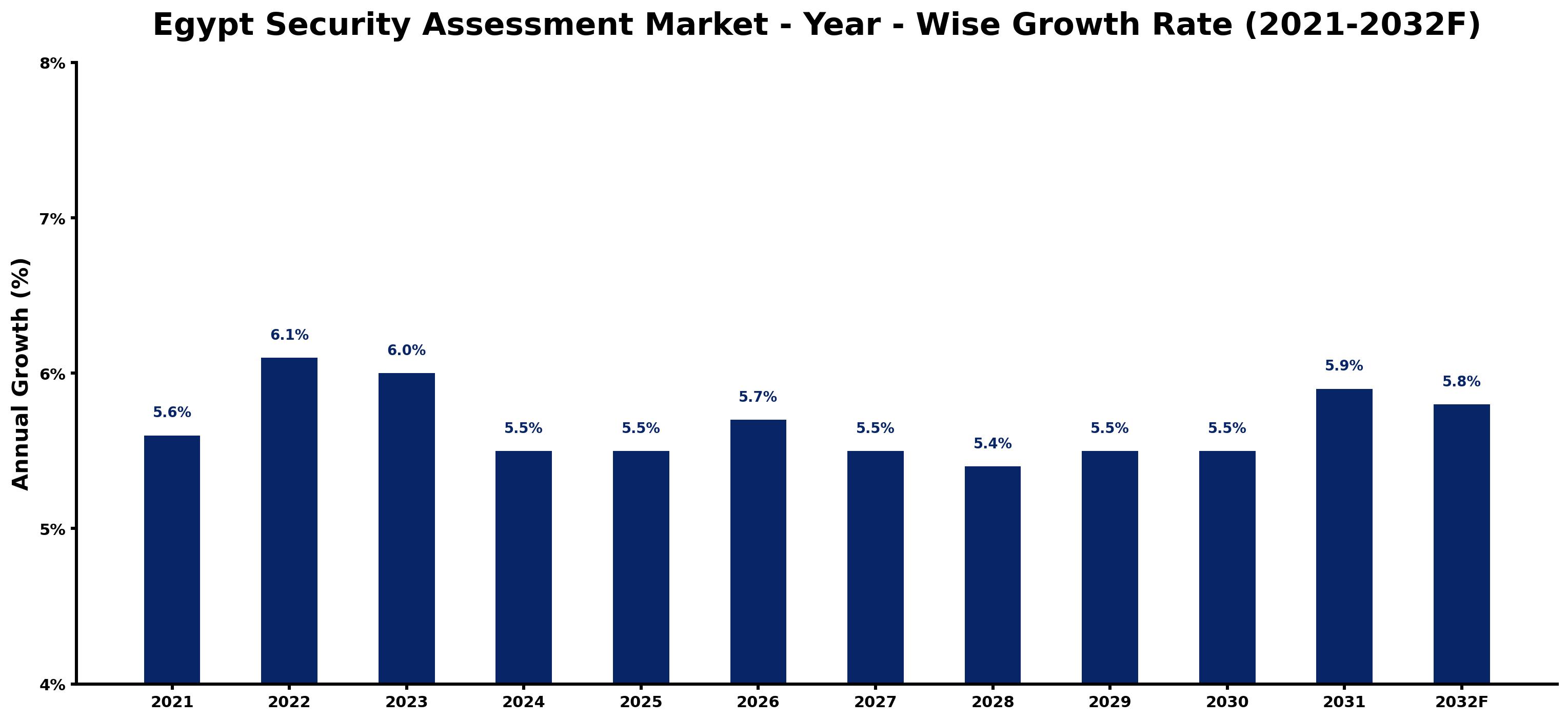 Egypt Security Assessment Market Year-wise Growth Rate and Key Drivers