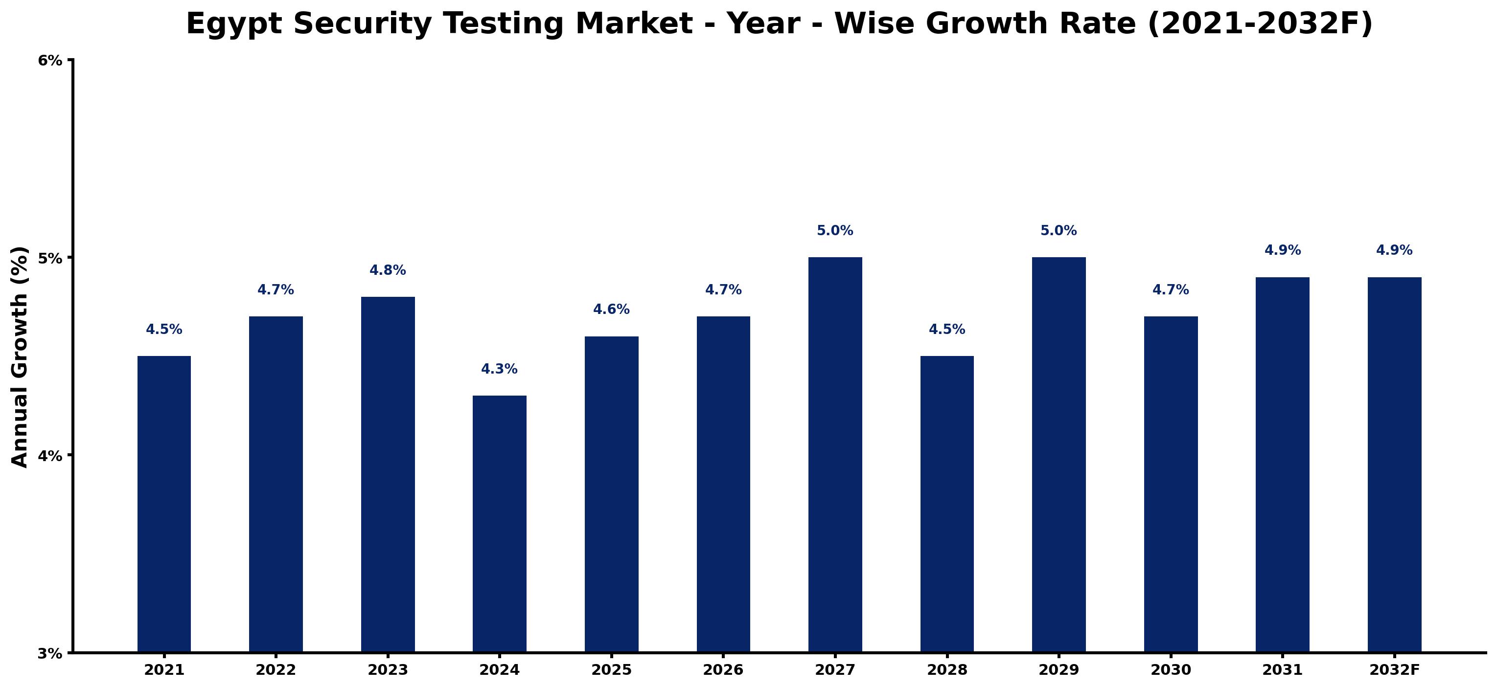 Egypt Security Testing Market Year-wise Growth Rate and Key Drivers