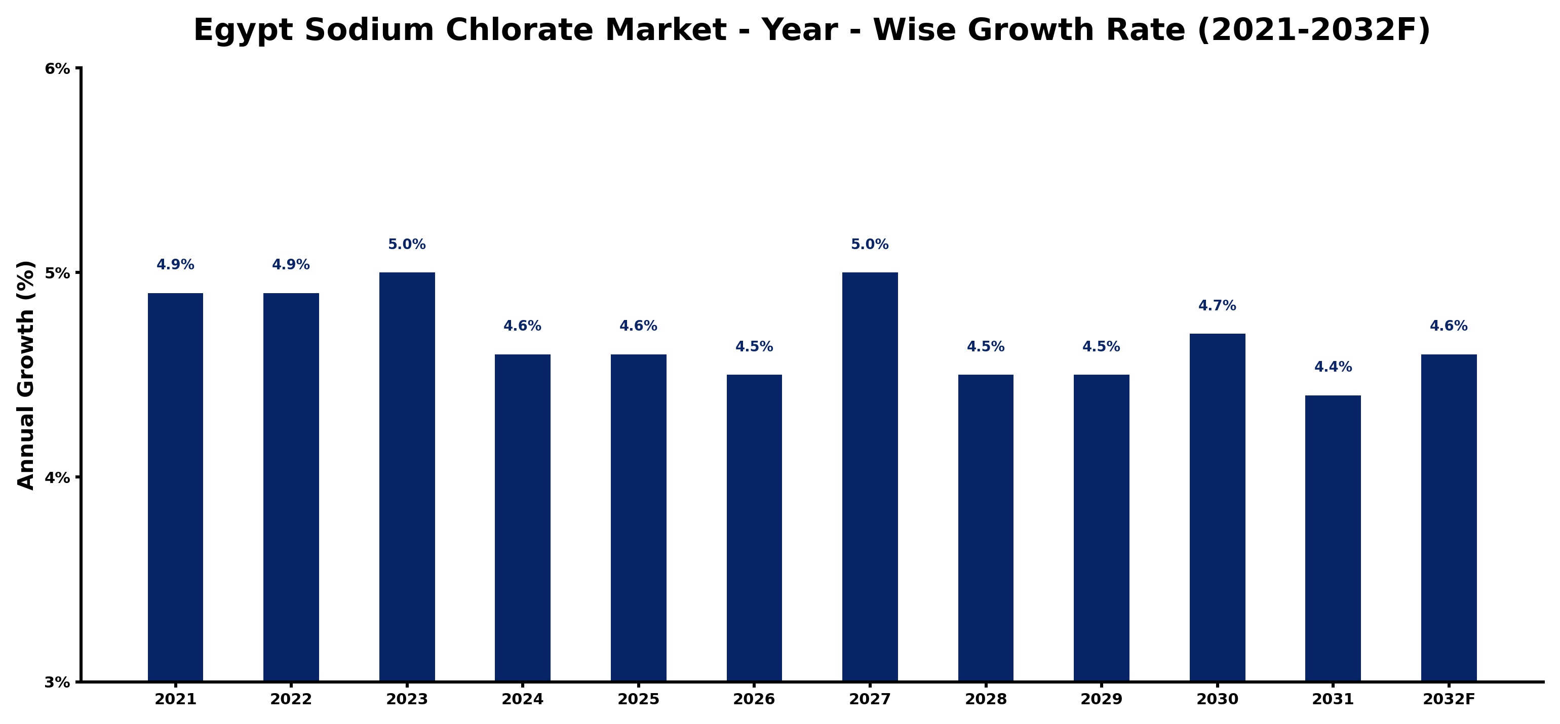 Egypt Sodium Chlorate Market Year-wise Growth Rate and Key Drivers
