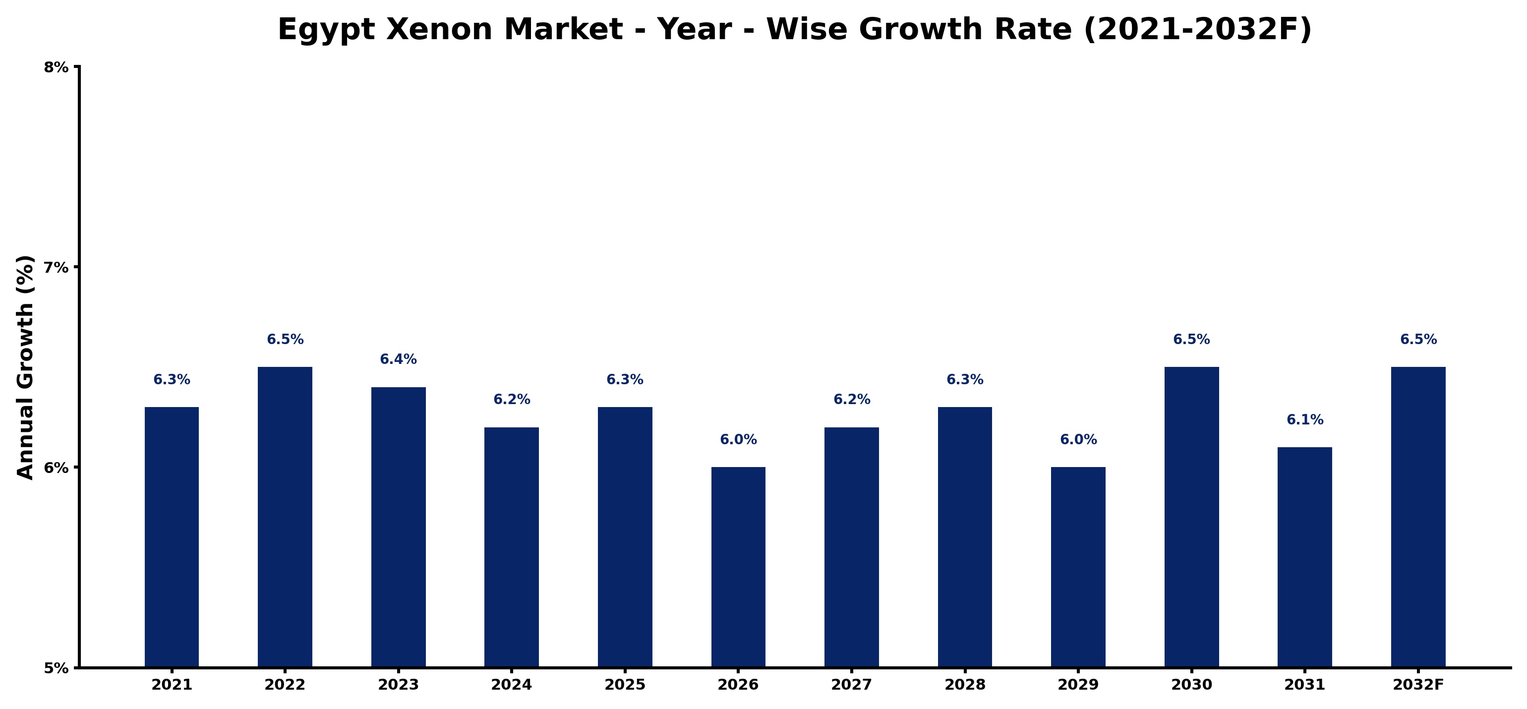 Egypt Xenon Market Year-wise Growth Rate and Key Drivers
