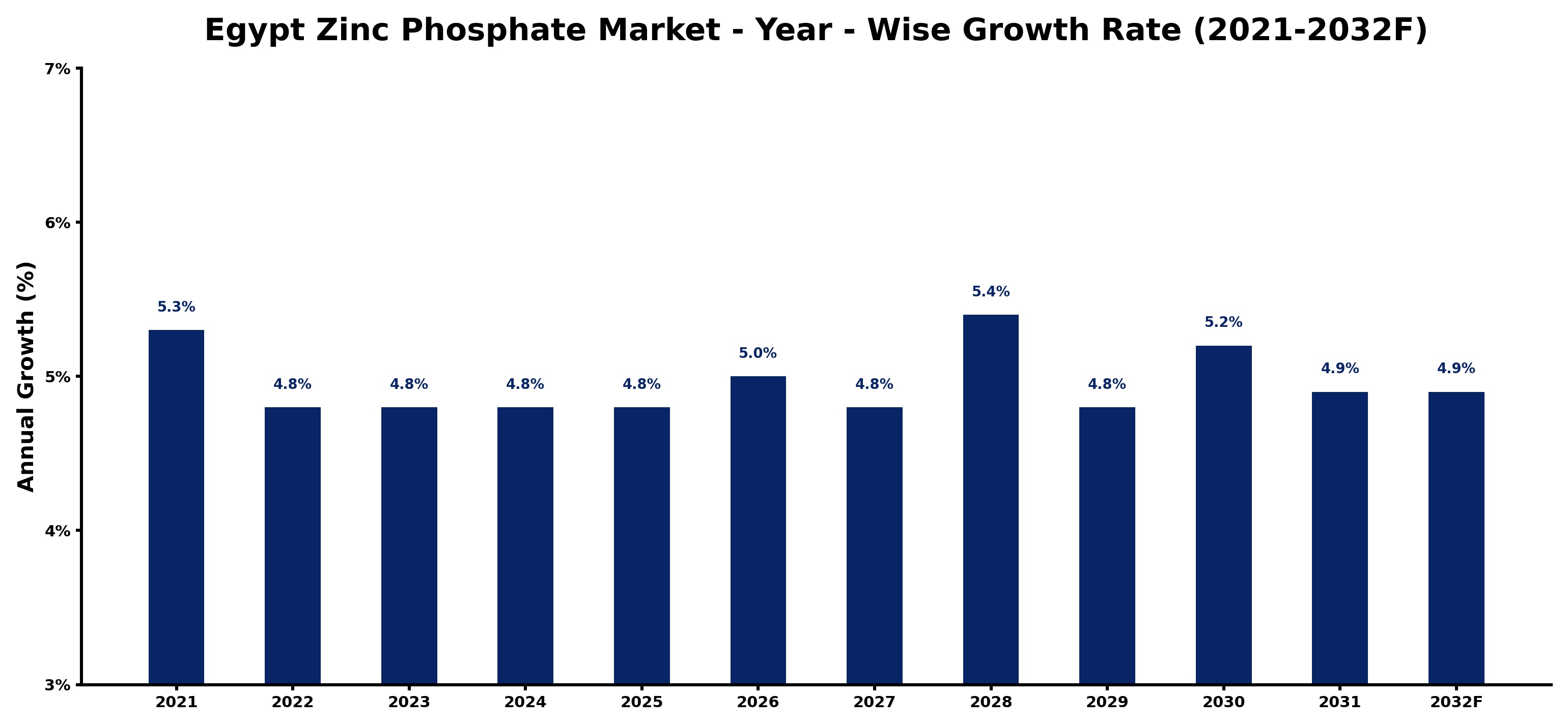Egypt Zinc Phosphate Market Year-wise Growth Rate and Key Drivers