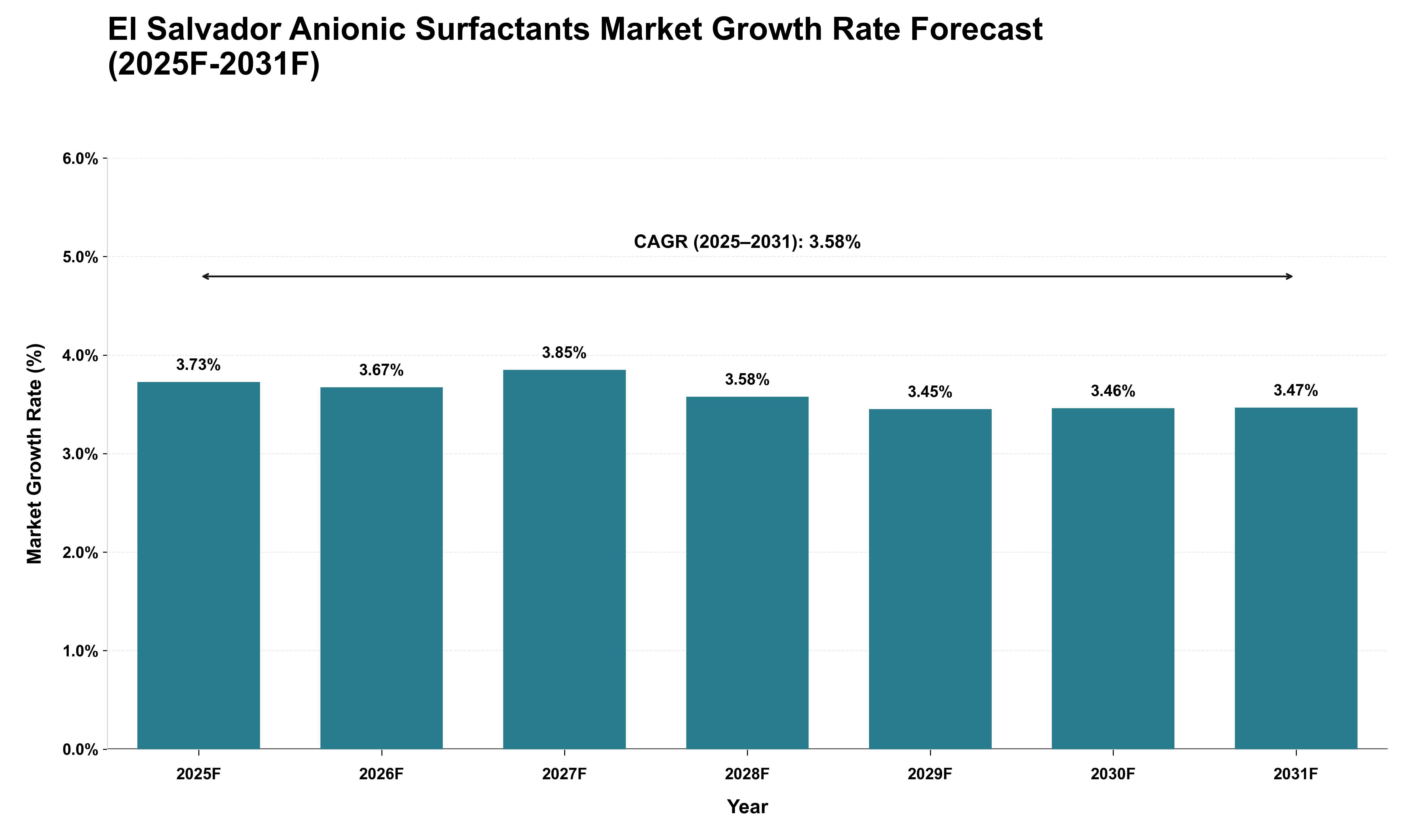 El Salvador Anionic Surfactants Market Growth Rate Analysis (2025 - 2031)