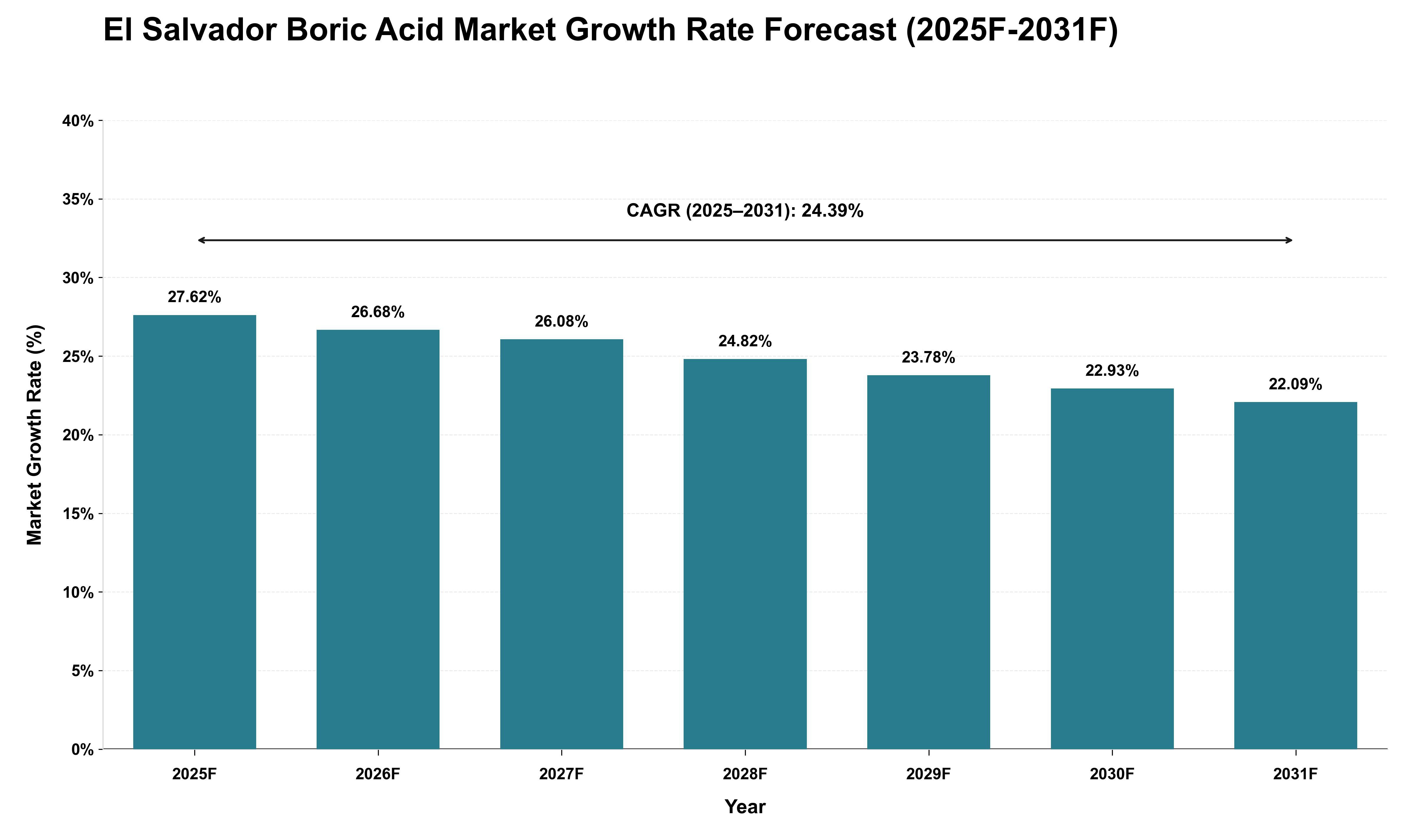 El Salvador Boric Acid Market Growth Rate Analysis (2025 - 2031)