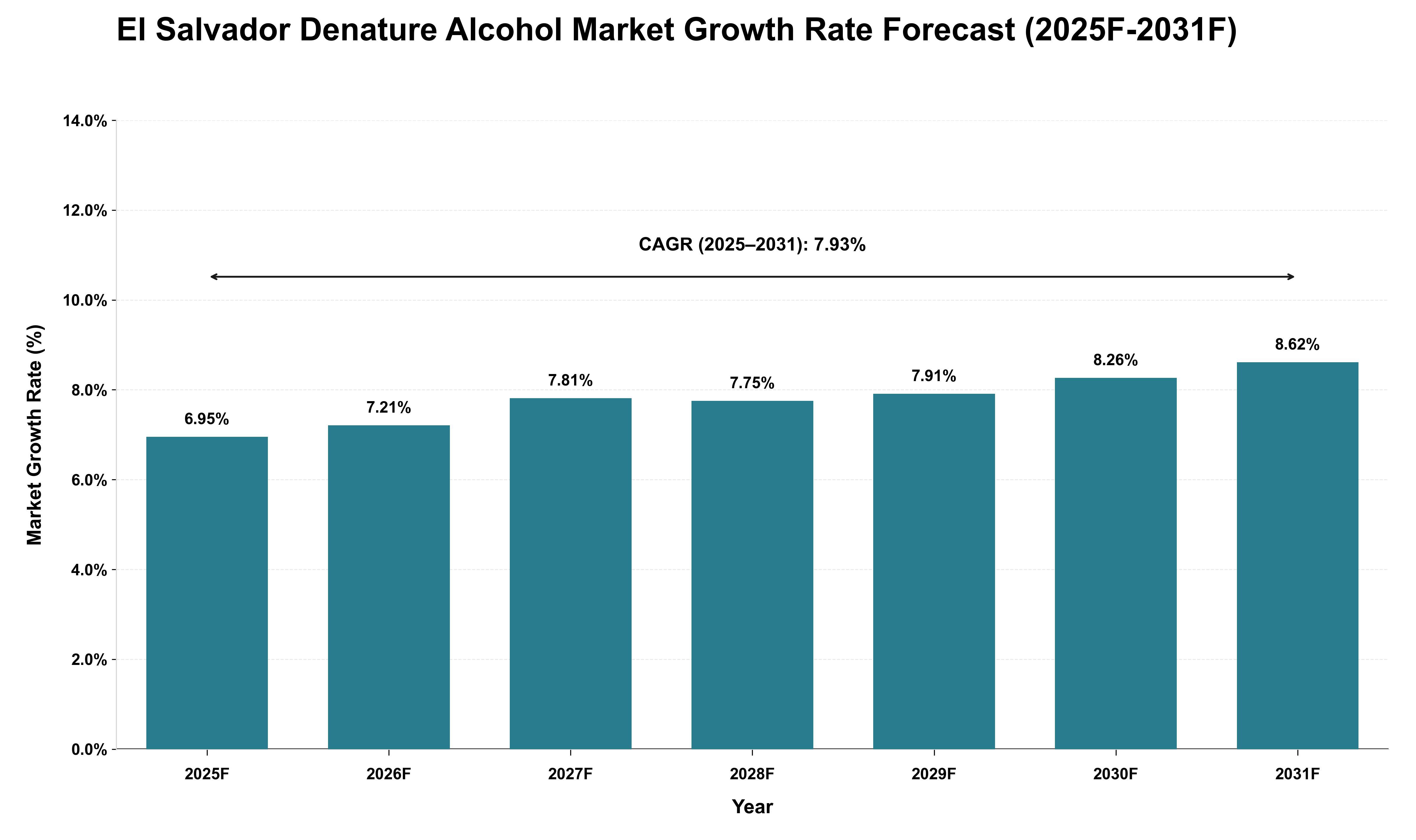 El Salvador Denature Alcohol Market Growth Rate Analysis (2025 - 2031)