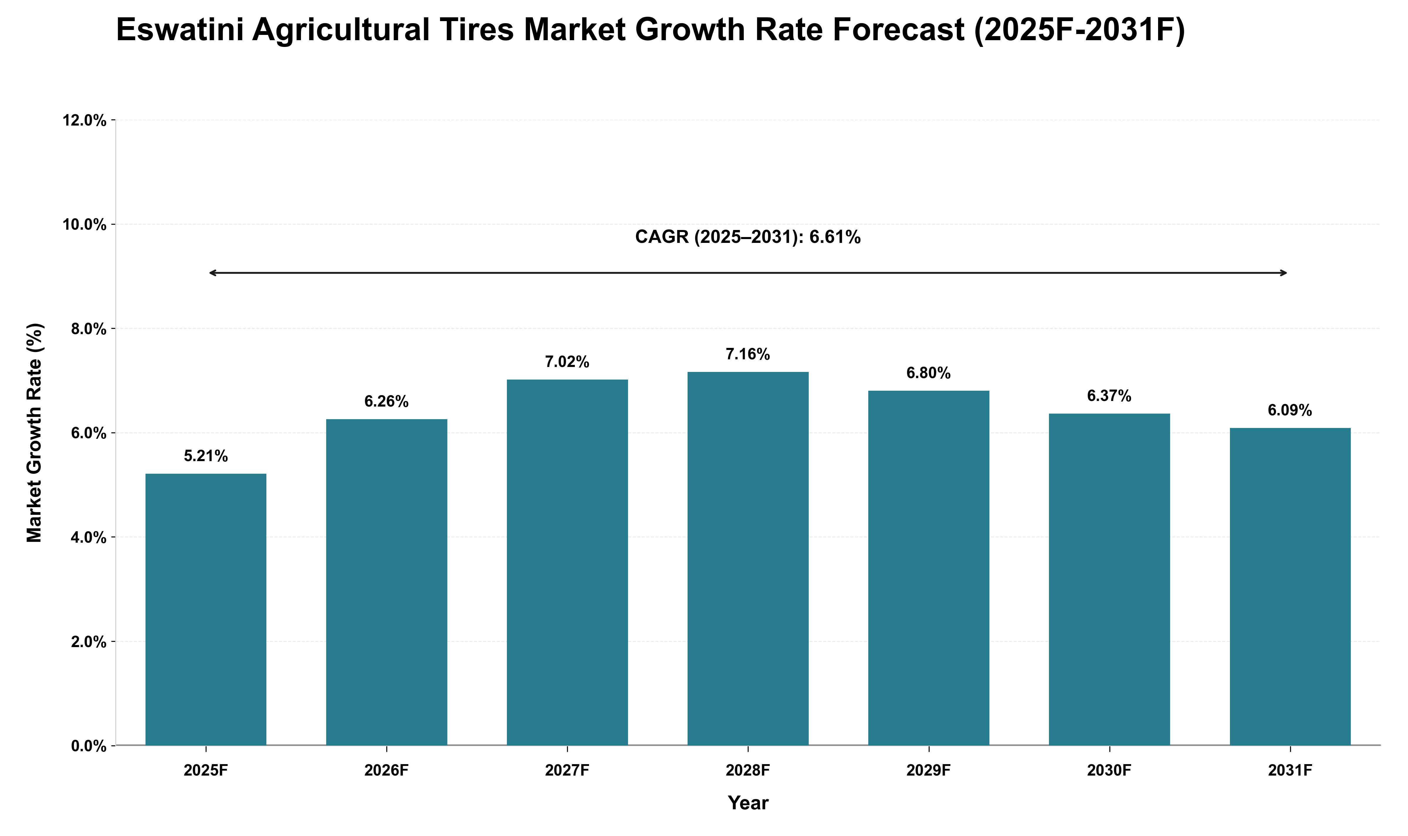 Eswatini Agricultural Tires Market Growth Rate Analysis (2025 - 2031)