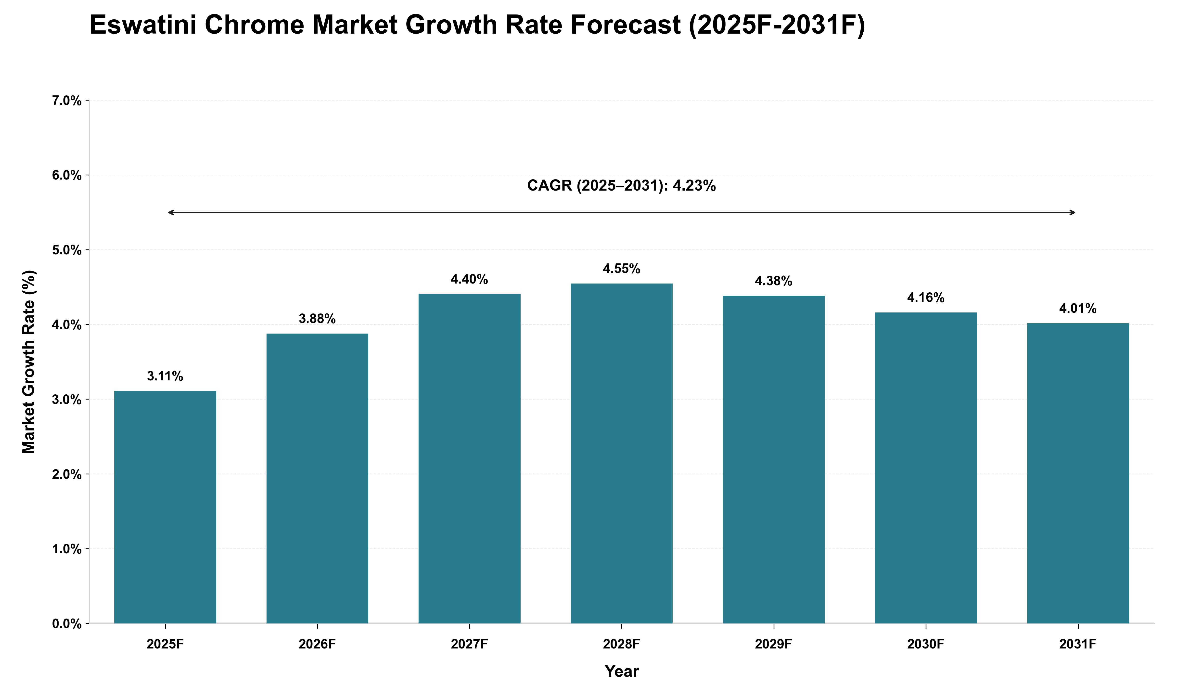 Eswatini Chrome Market Growth Rate Analysis (2025 - 2031)