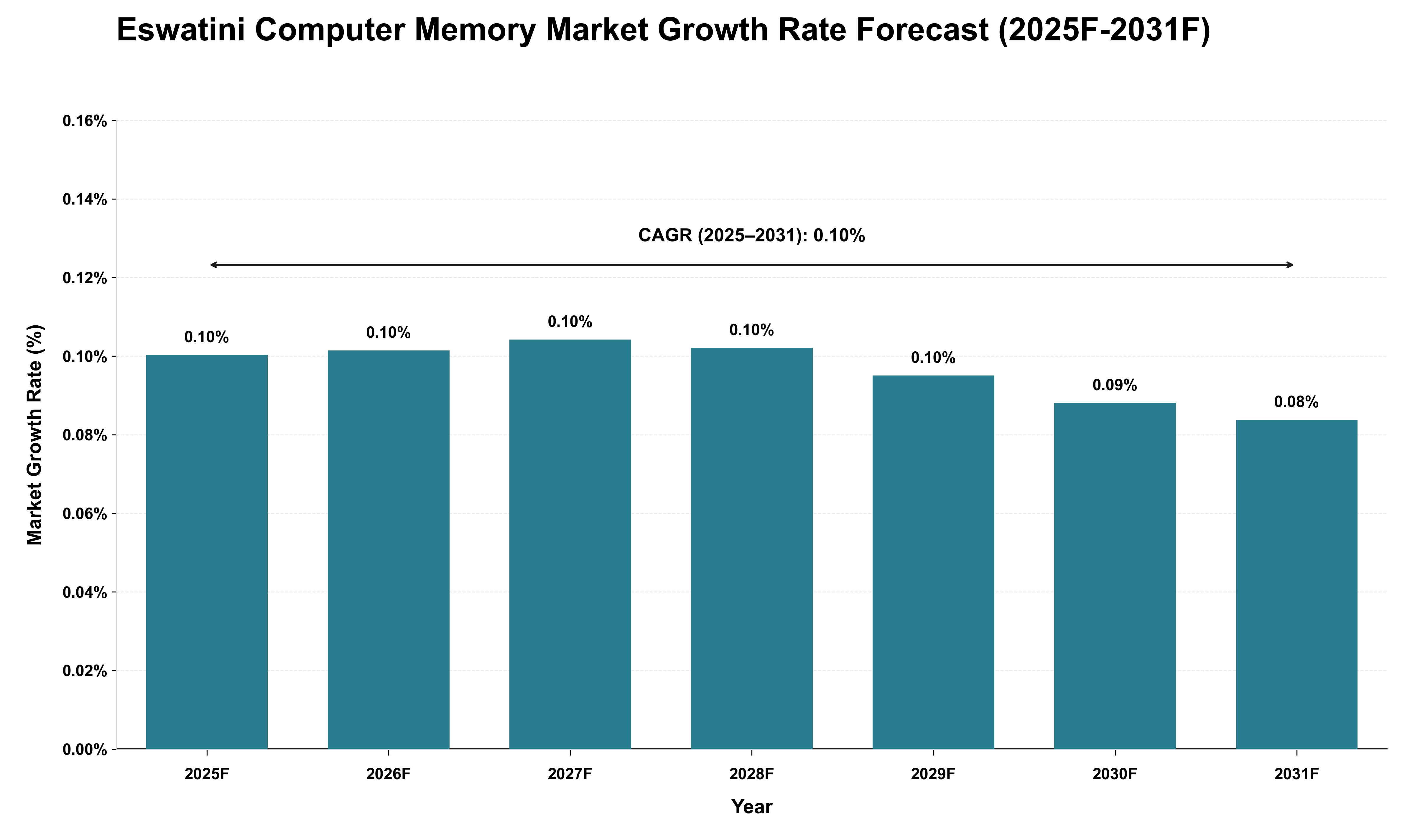 Eswatini Computer Memory Market Growth Rate Analysis (2025 - 2031)