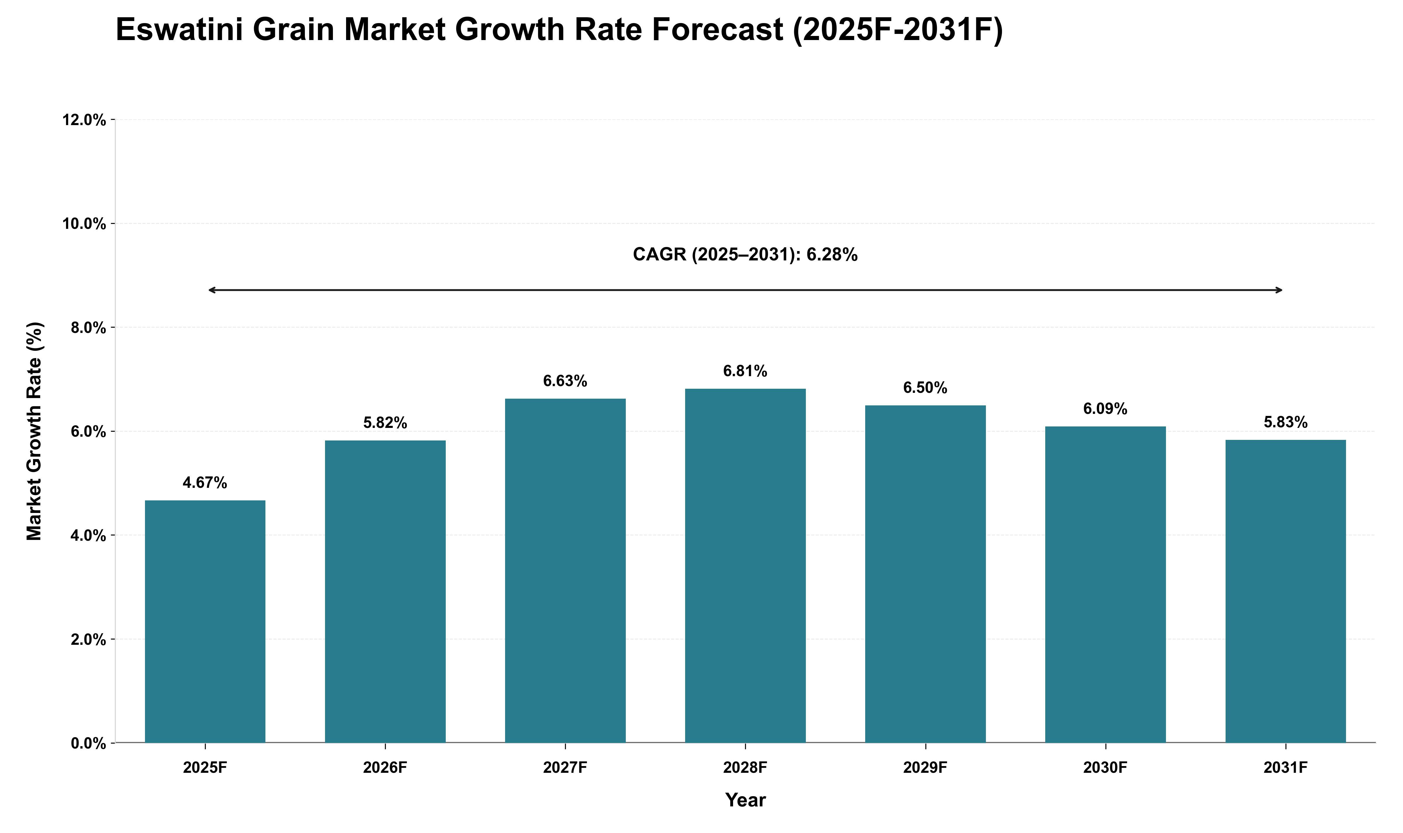Eswatini Grain Market Growth Rate Analysis (2025 - 2031)