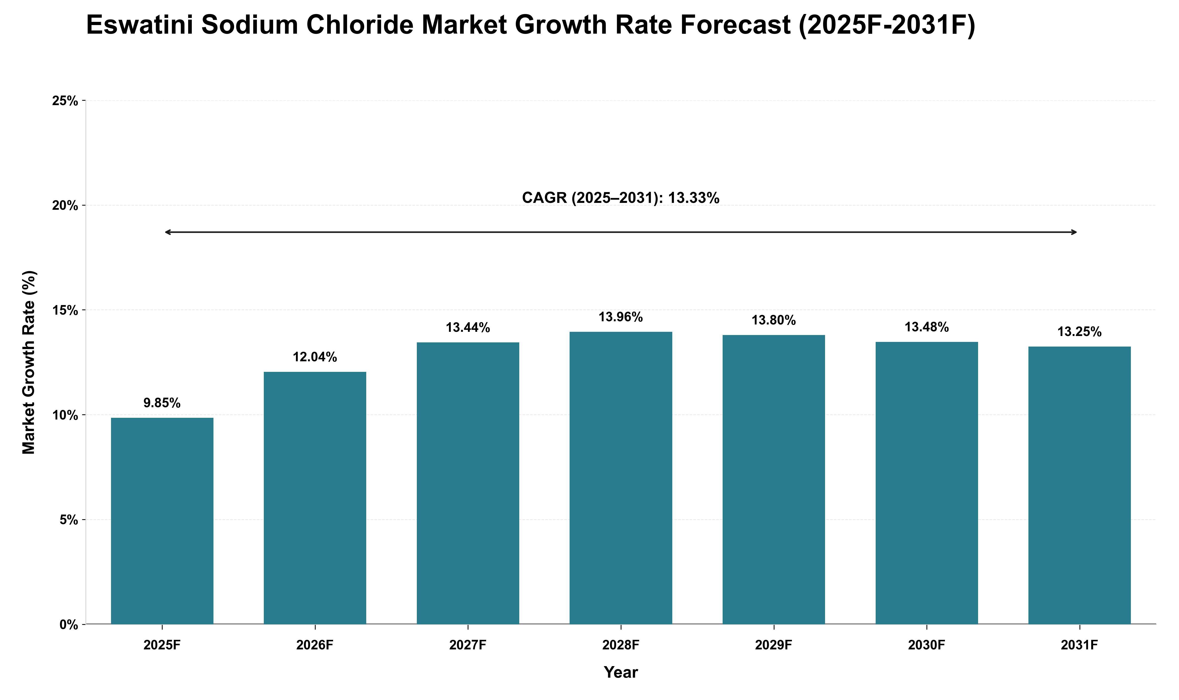 Eswatini Sodium Chloride Market Growth Rate Analysis (2025 - 2031)