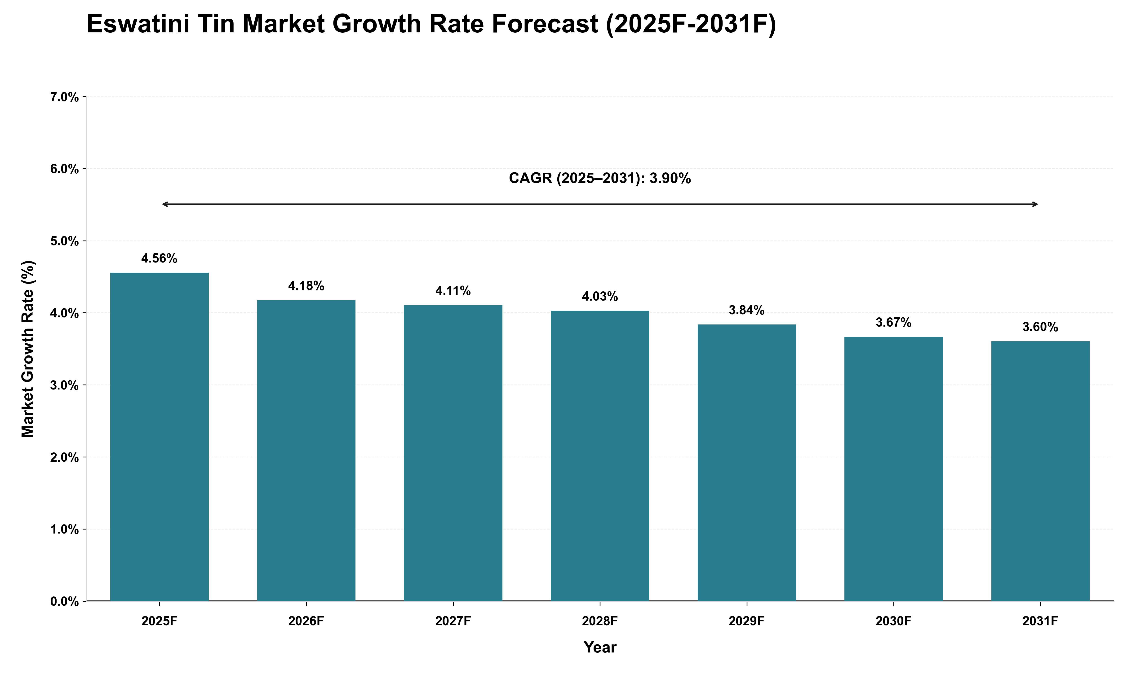 Eswatini Tin Market Growth Rate Analysis (2025 - 2031)
