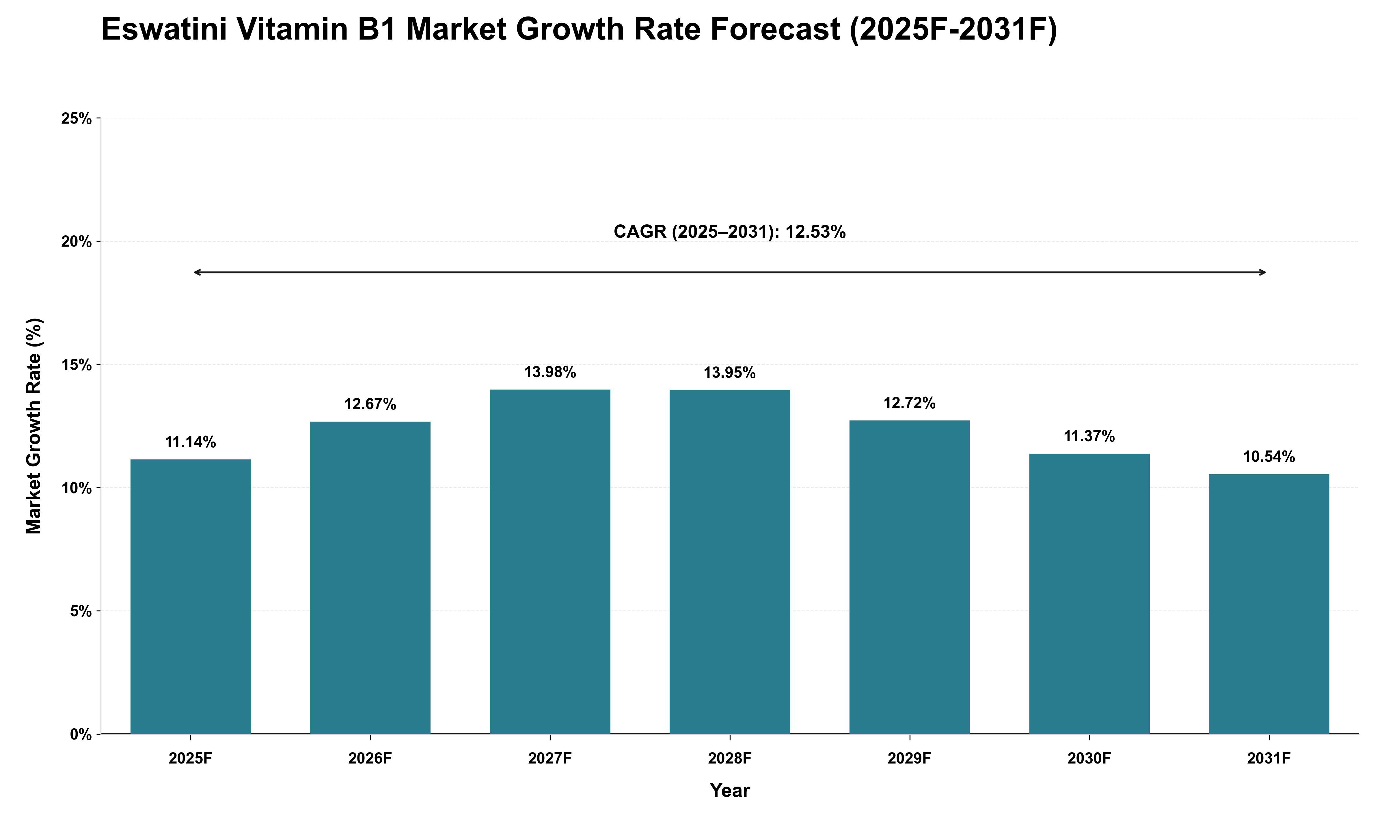 Eswatini Vitamin B1 Market Growth Rate Analysis (2025 - 2031)