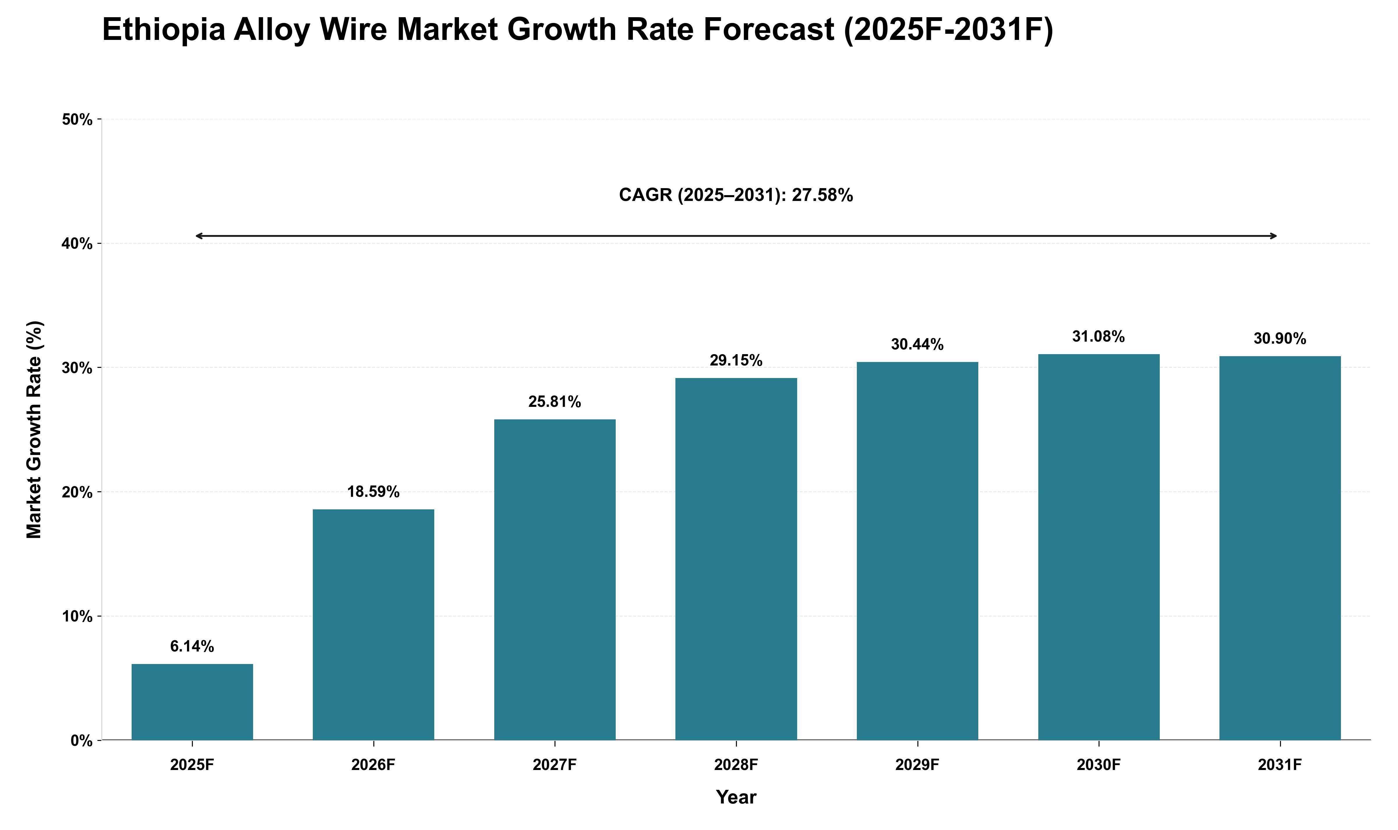 Ethiopia Alloy Wire Market Growth Rate Analysis (2025 - 2031)