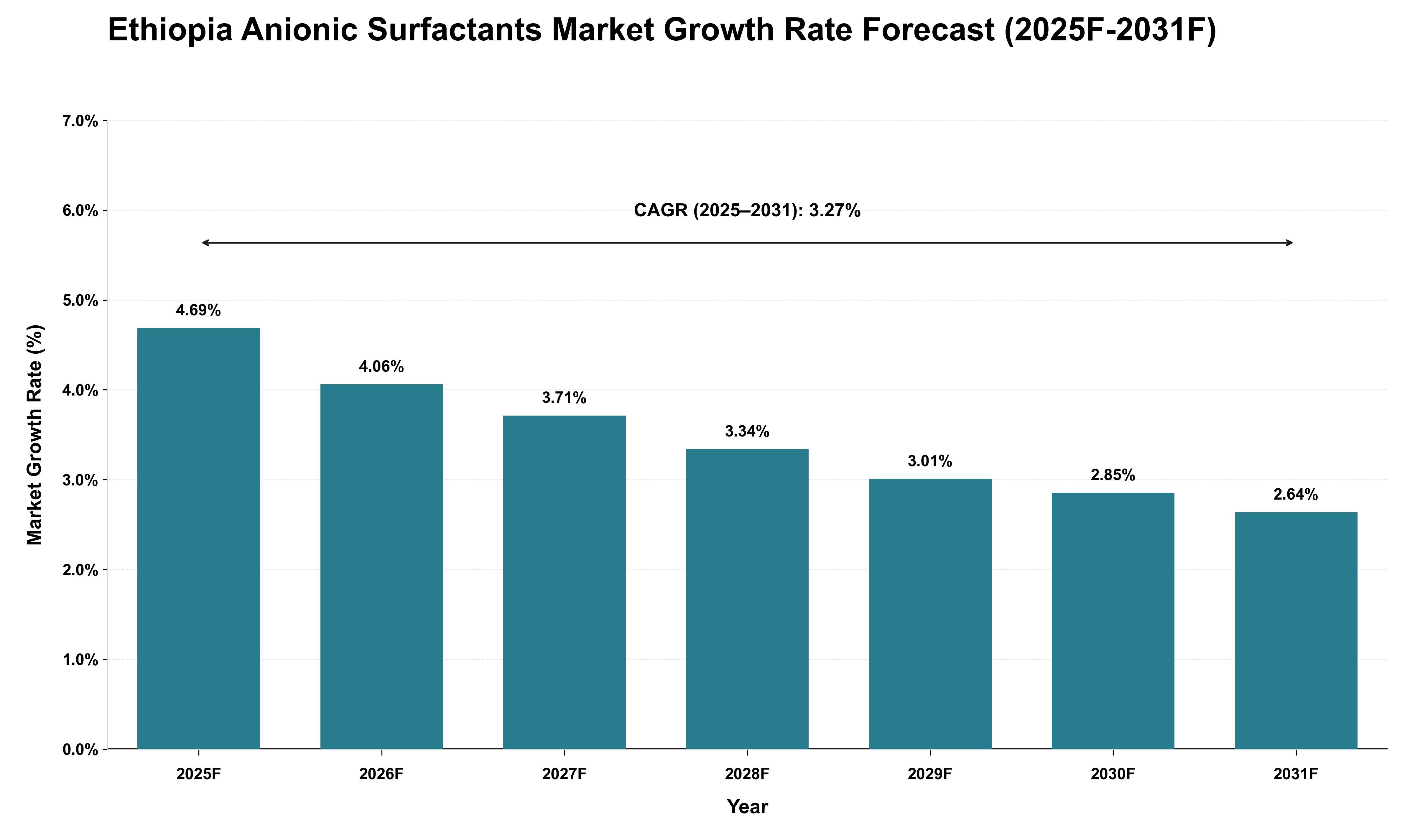 Ethiopia Anionic Surfactants Market Growth Rate Analysis (2025 - 2031)