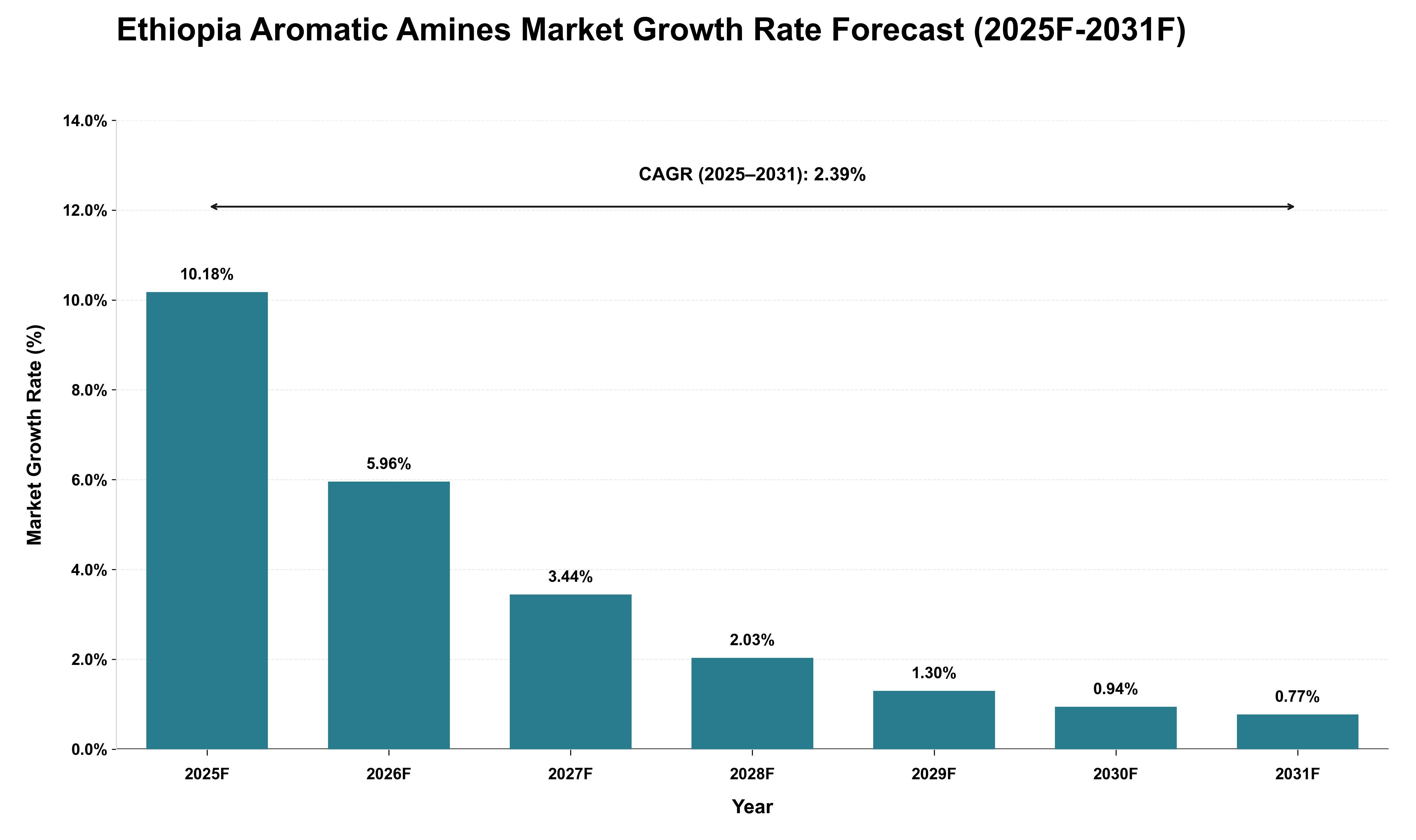 Ethiopia Aromatic Amines Market Growth Rate Analysis (2025 - 2031)