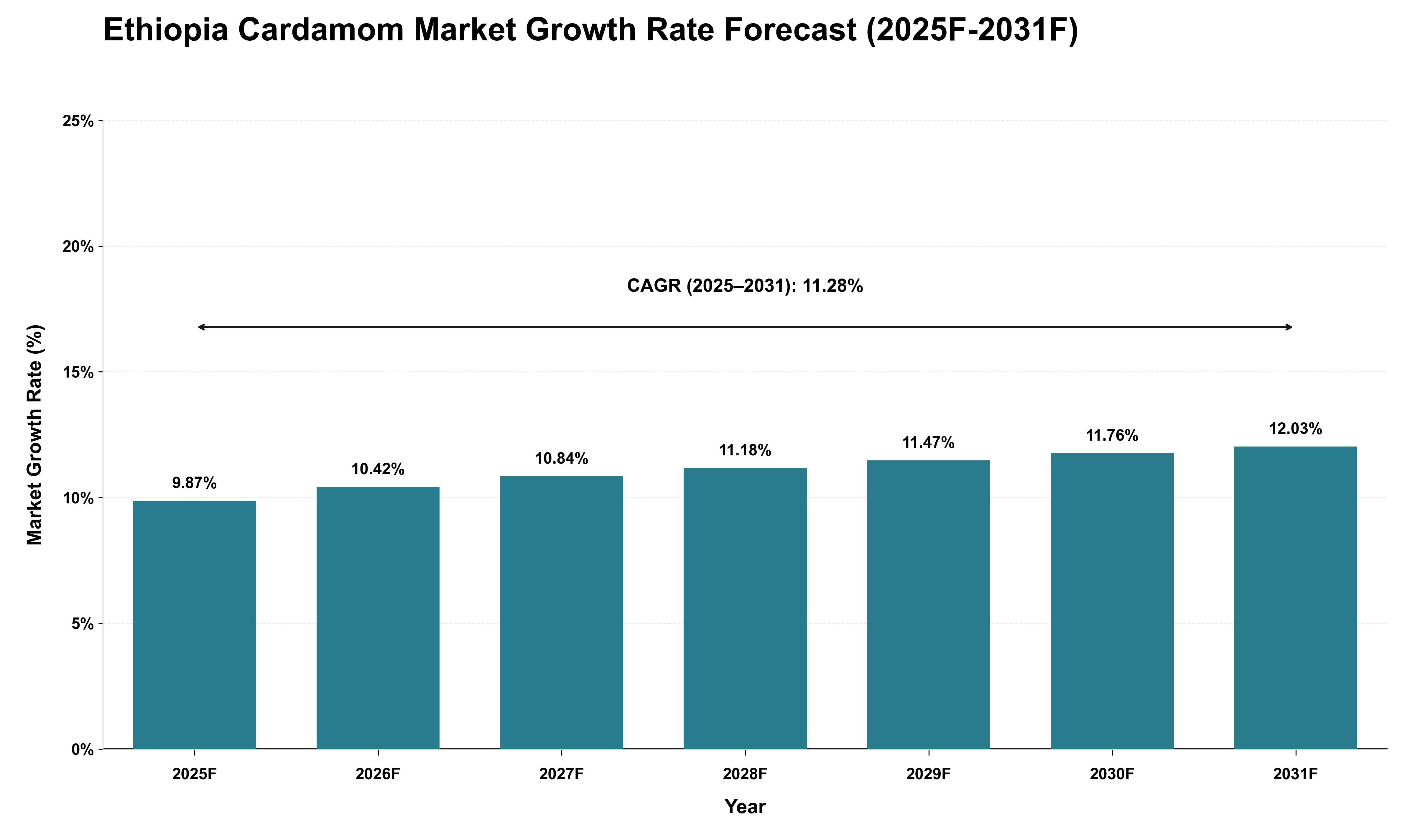 Ethiopia Cardamom Market Growth Rate Analysis (2025 - 2031)