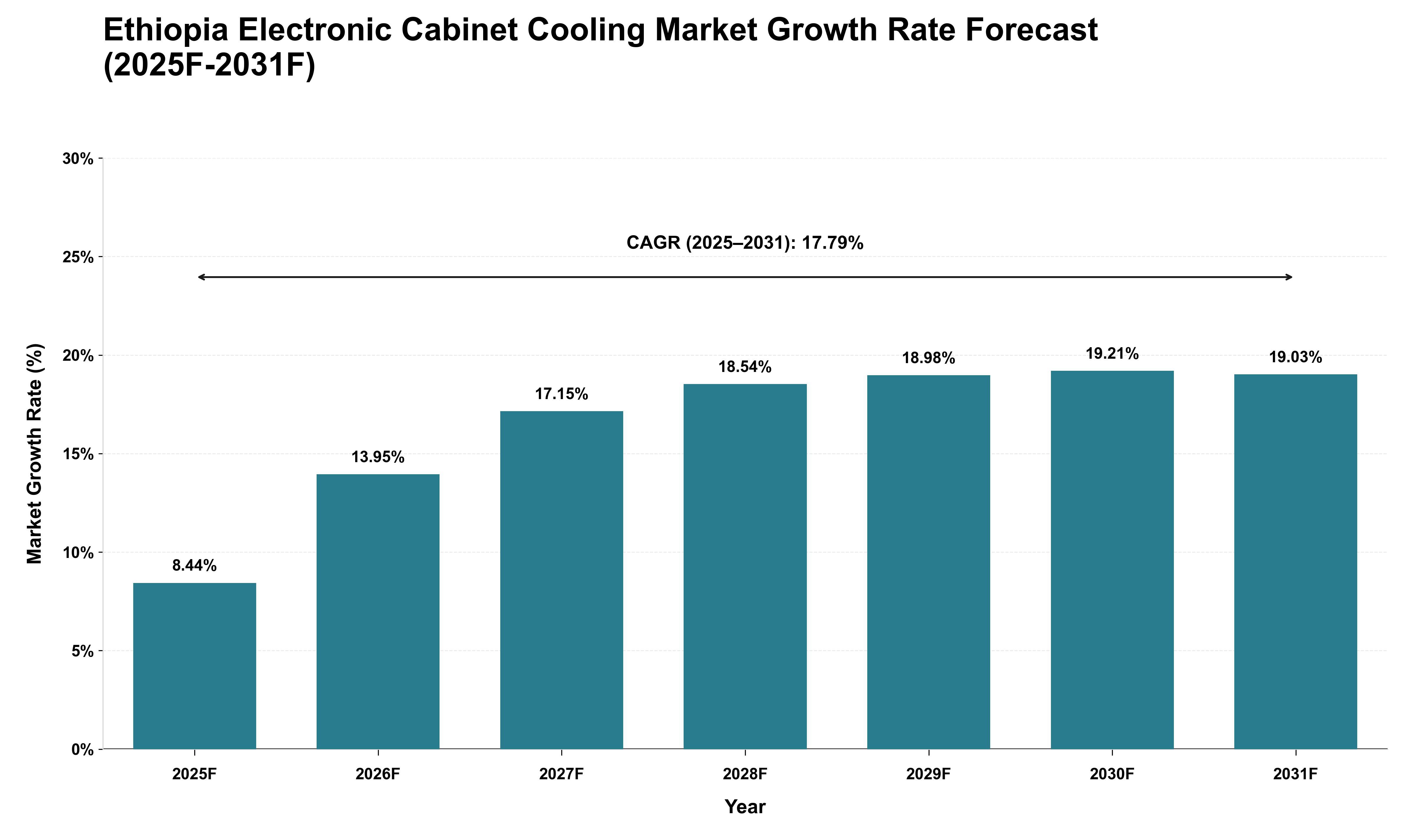 Ethiopia Electronic Cabinet Cooling Market Growth Rate Analysis (2025 - 2031)