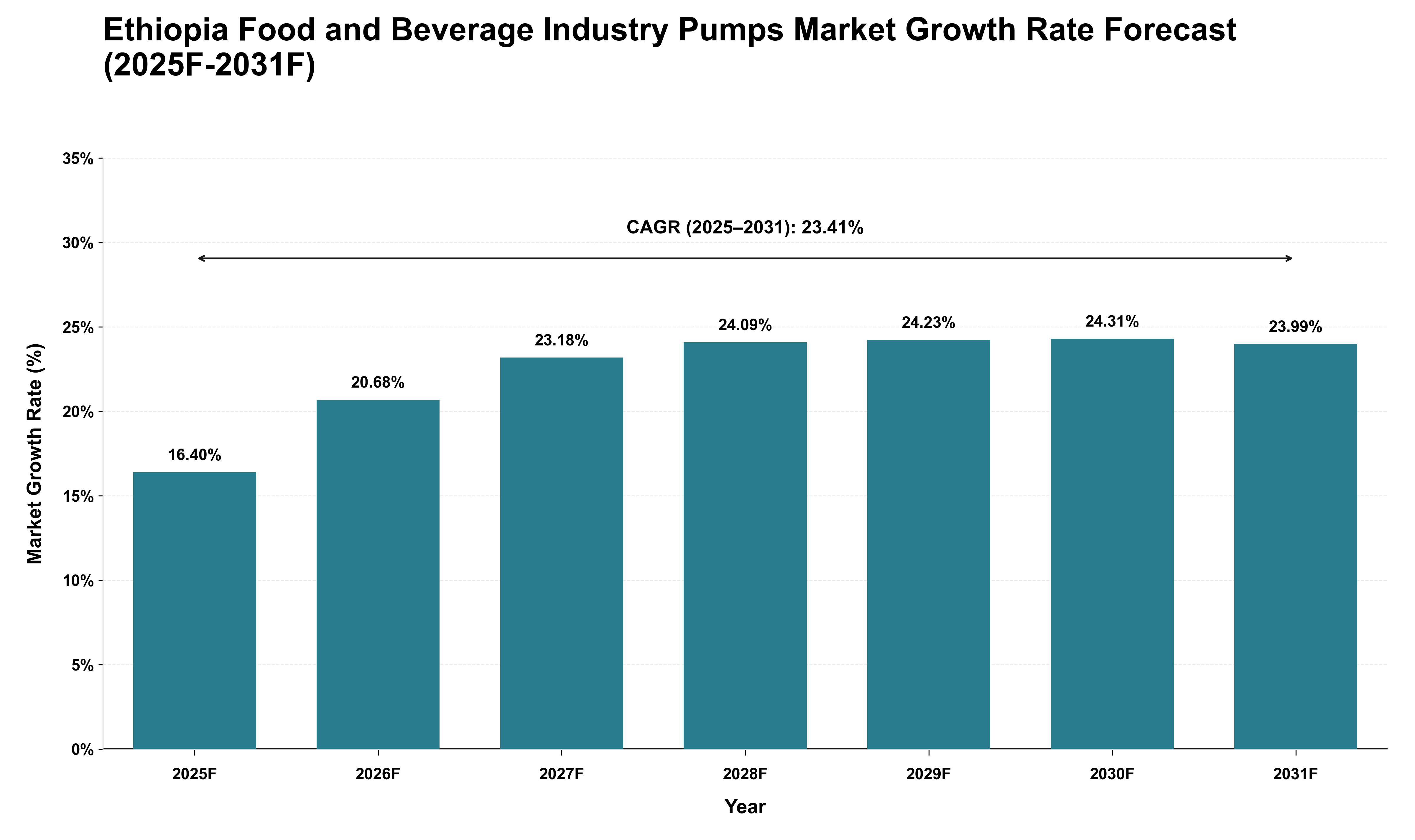 Ethiopia Food and Beverage Industry Pumps Market Growth Rate Analysis (2025 - 2031)
