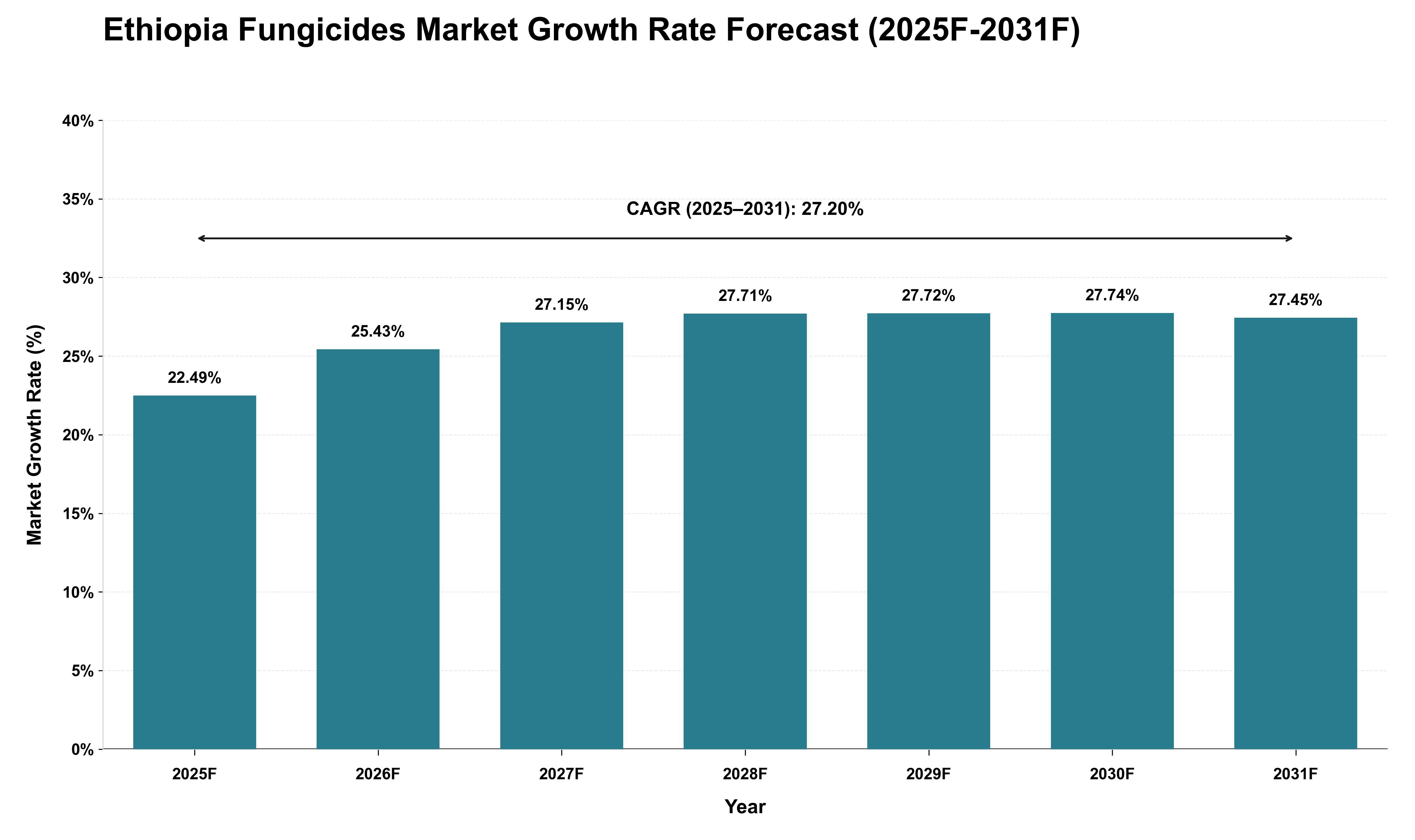 Ethiopia Fungicides Market Growth Rate Analysis (2025 - 2031)