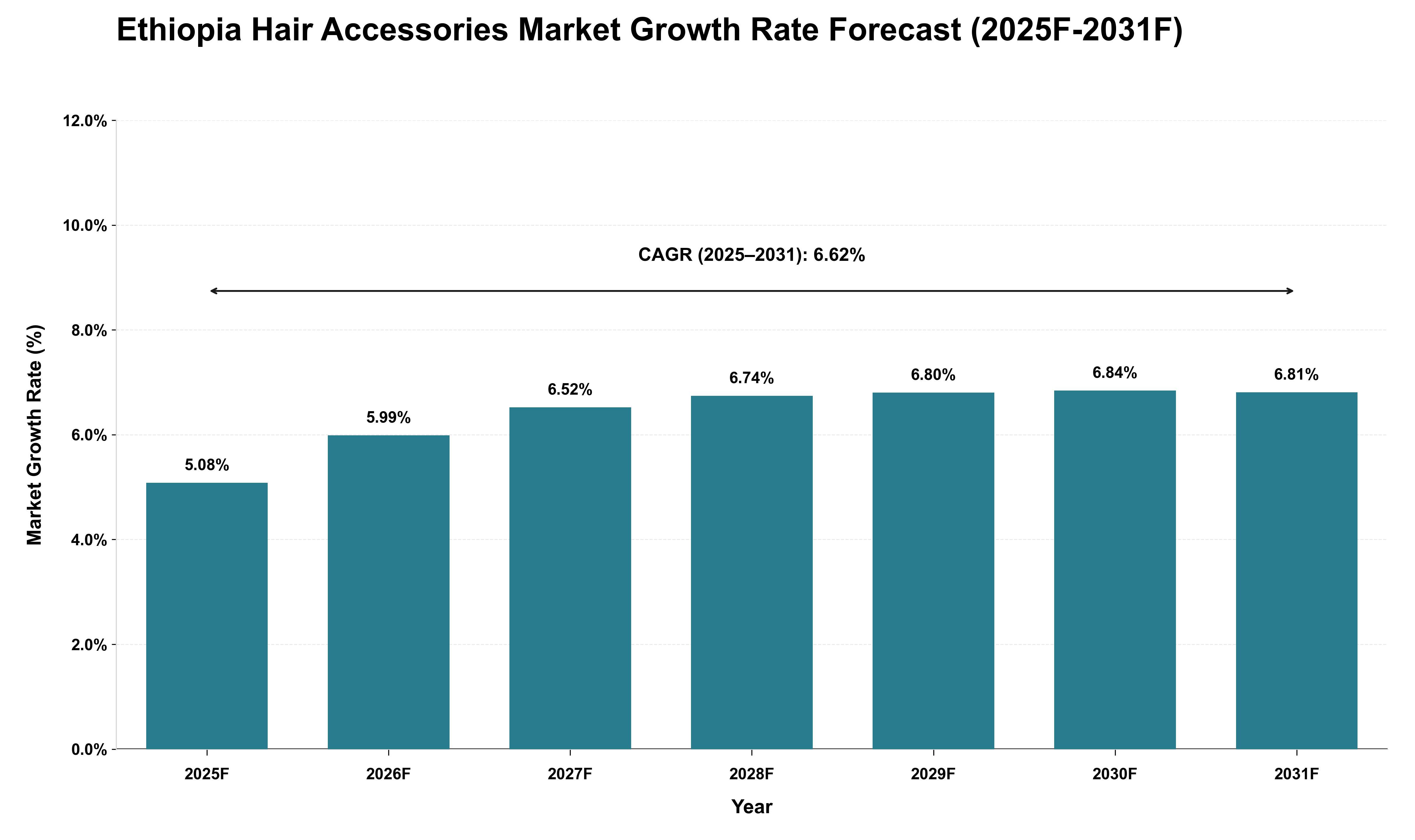 Ethiopia Hair Accessories Market Growth Rate Analysis (2025 - 2031)
