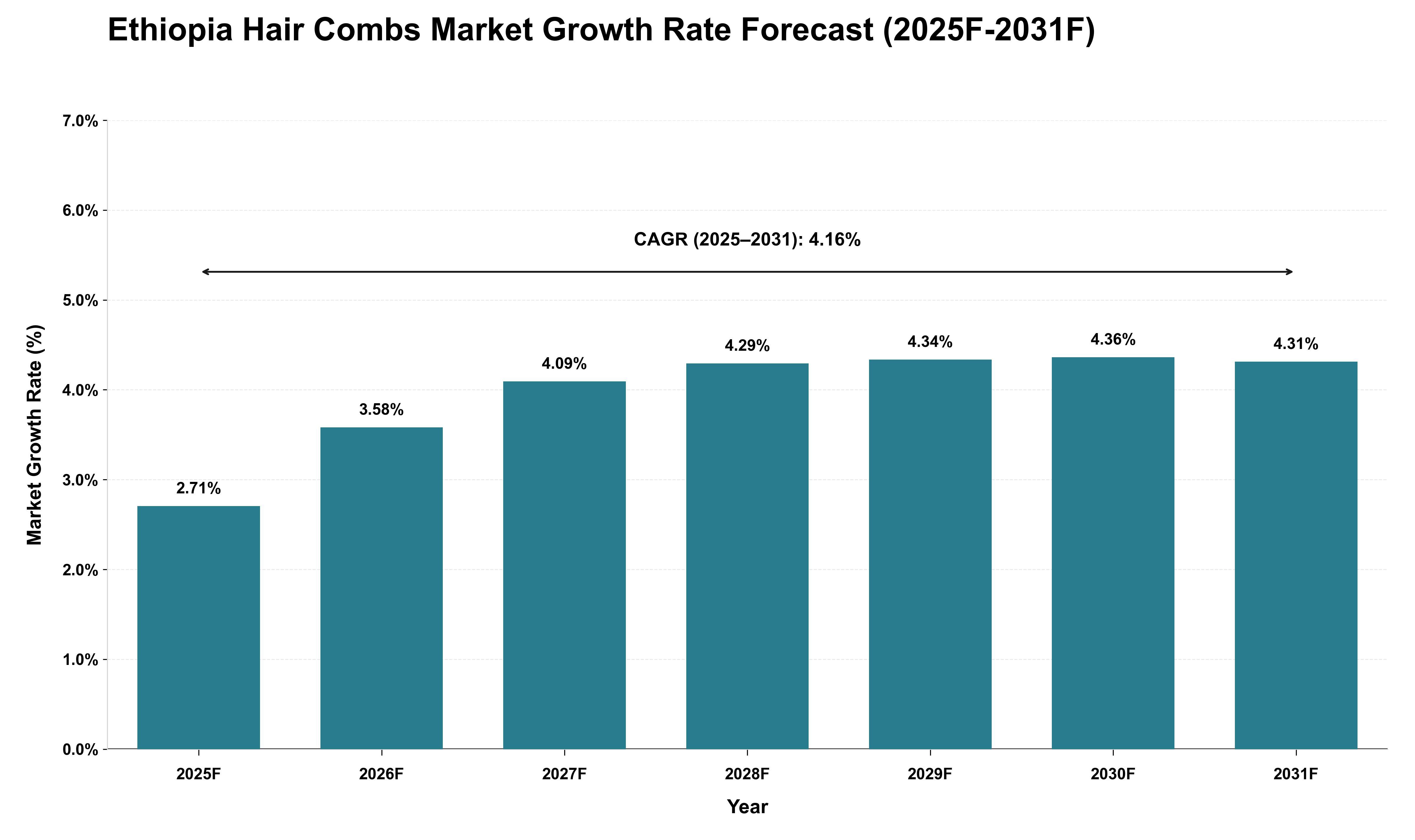 Ethiopia Hair Combs Market Growth Rate Analysis (2025 - 2031)