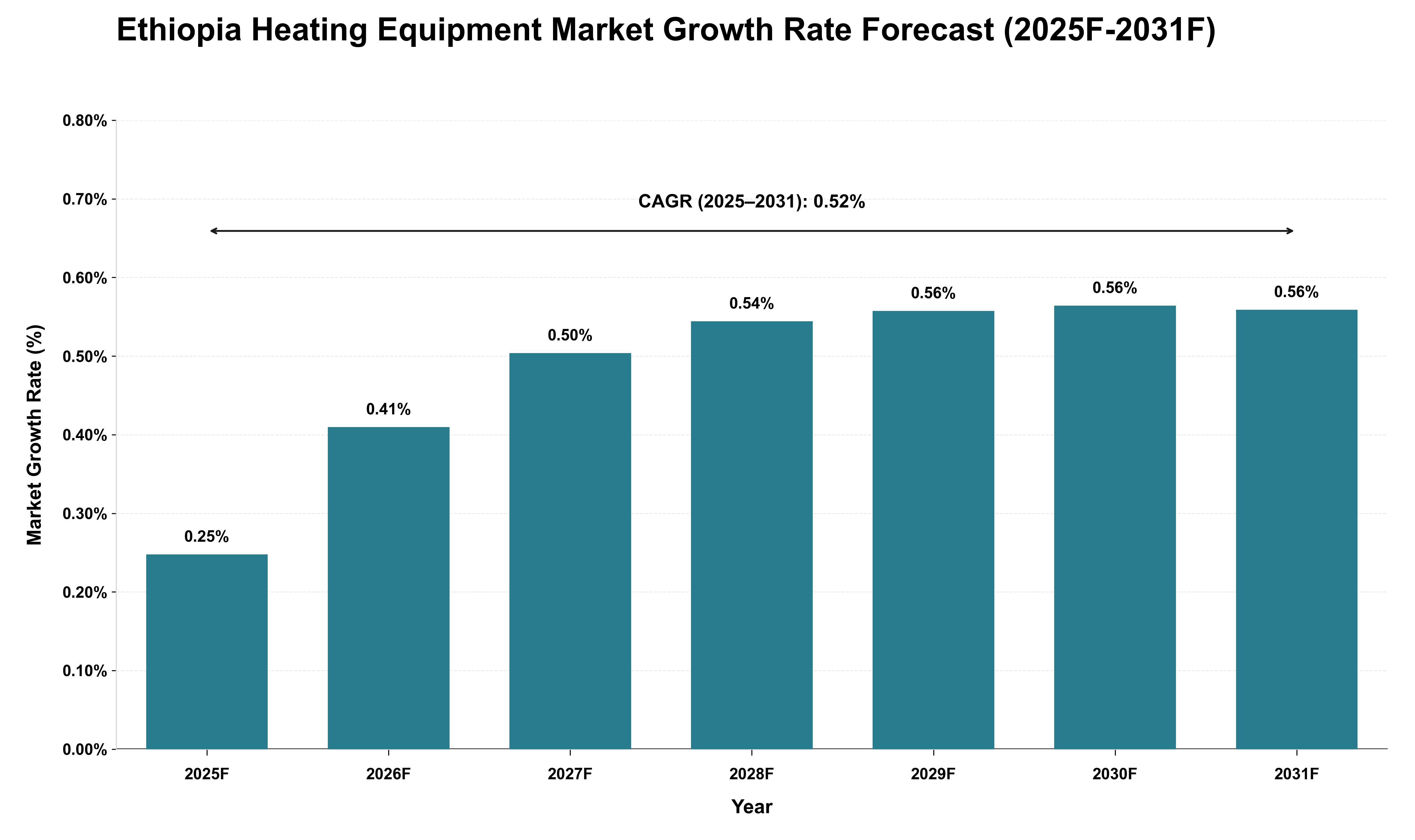 Ethiopia Heating Equipment Market Growth Rate Analysis (2025 - 2031)