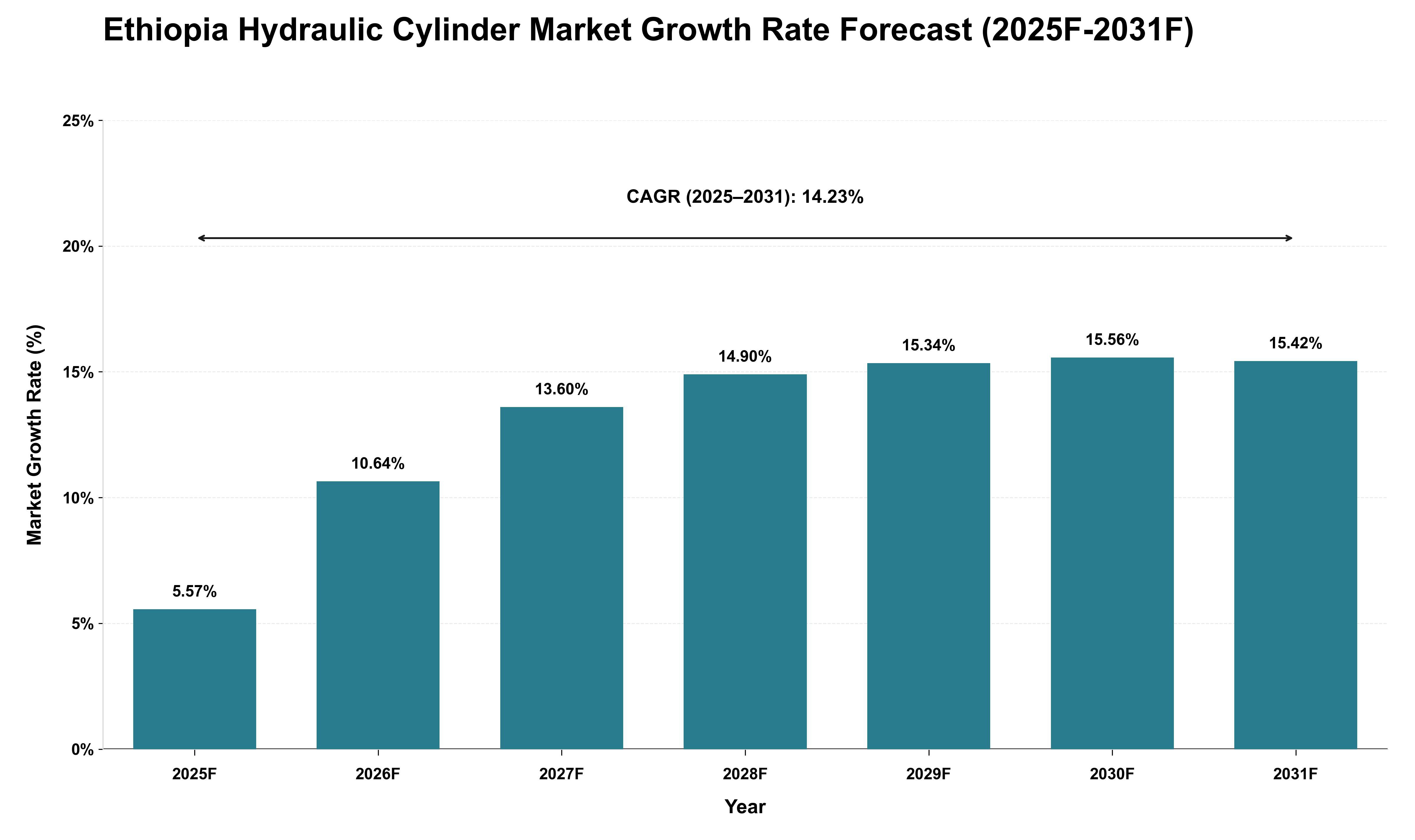 Ethiopia Hydraulic Cylinder Market Growth Rate Analysis (2025 - 2031)