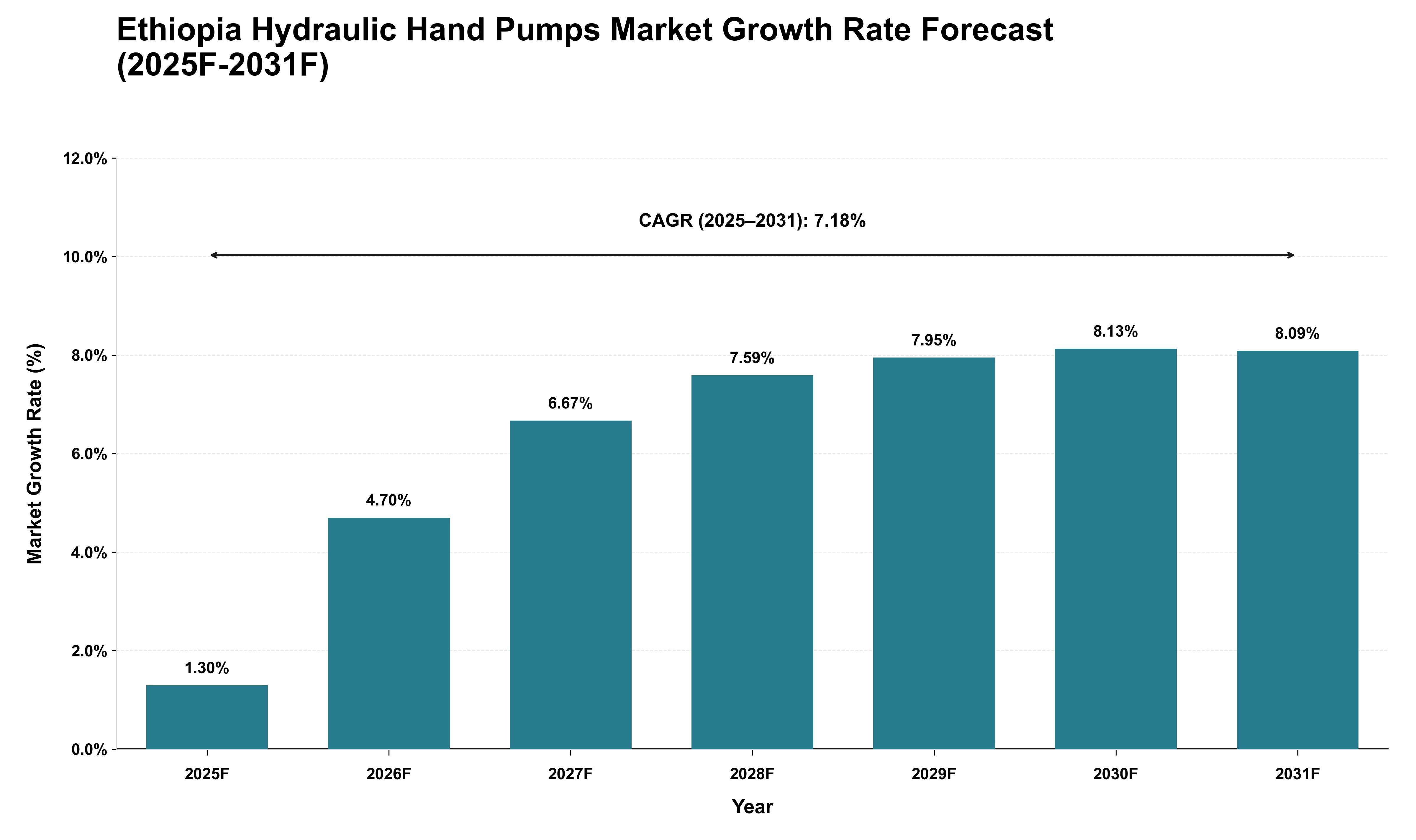 Ethiopia Hydraulic Hand Pumps Market Growth Rate Analysis (2025 - 2031)