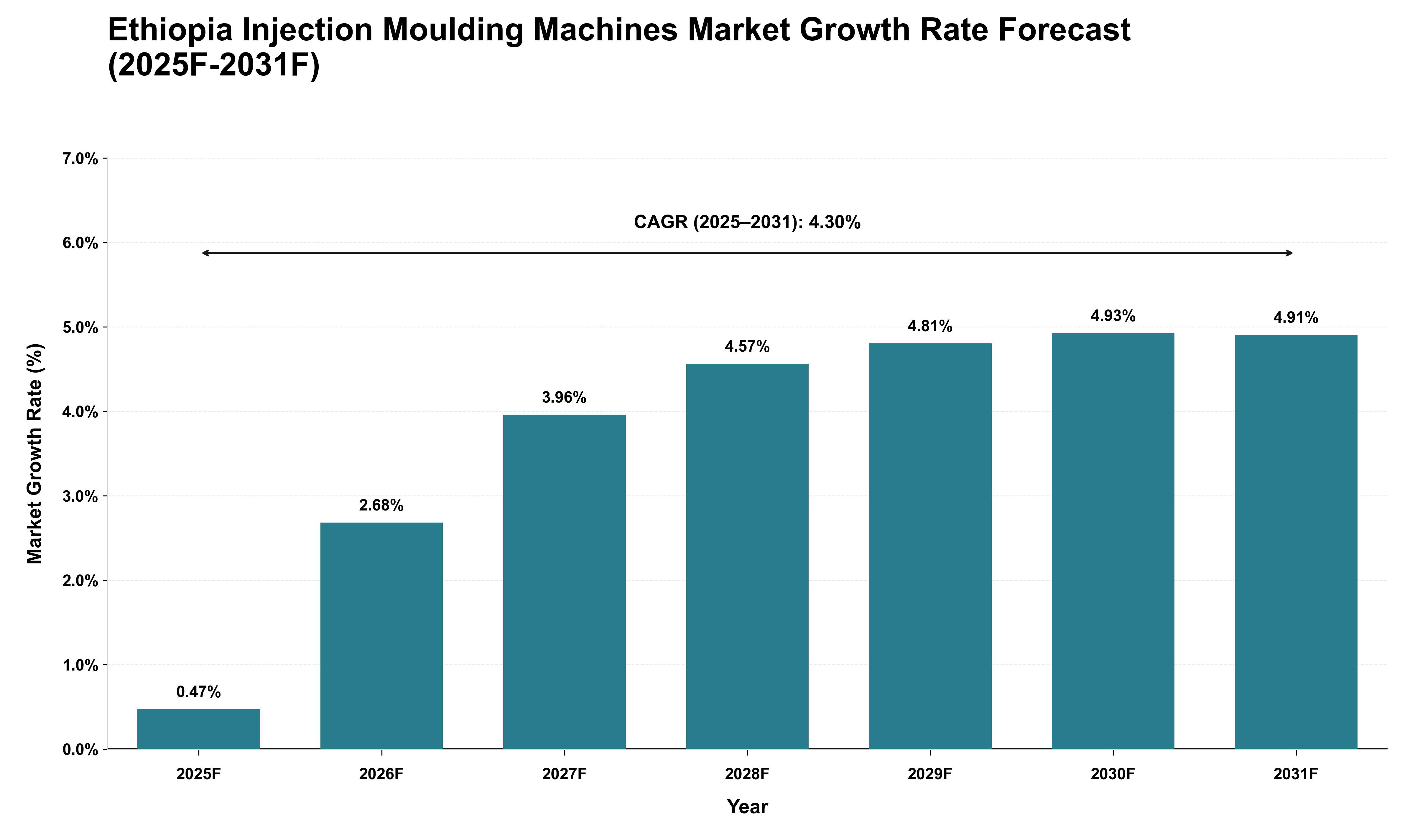 Ethiopia Injection Moulding Machines Market Growth Rate Analysis (2025 - 2031)