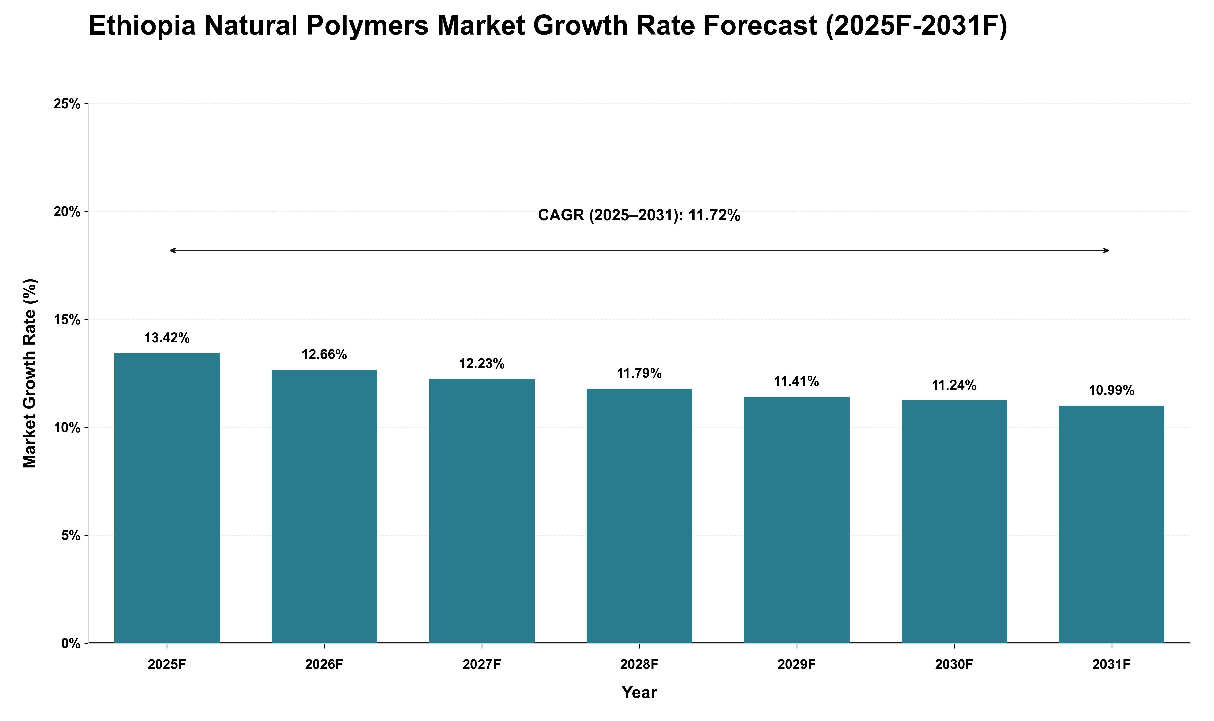 Ethiopia Natural Polymers Market Growth Rate Analysis (2025 - 2031)