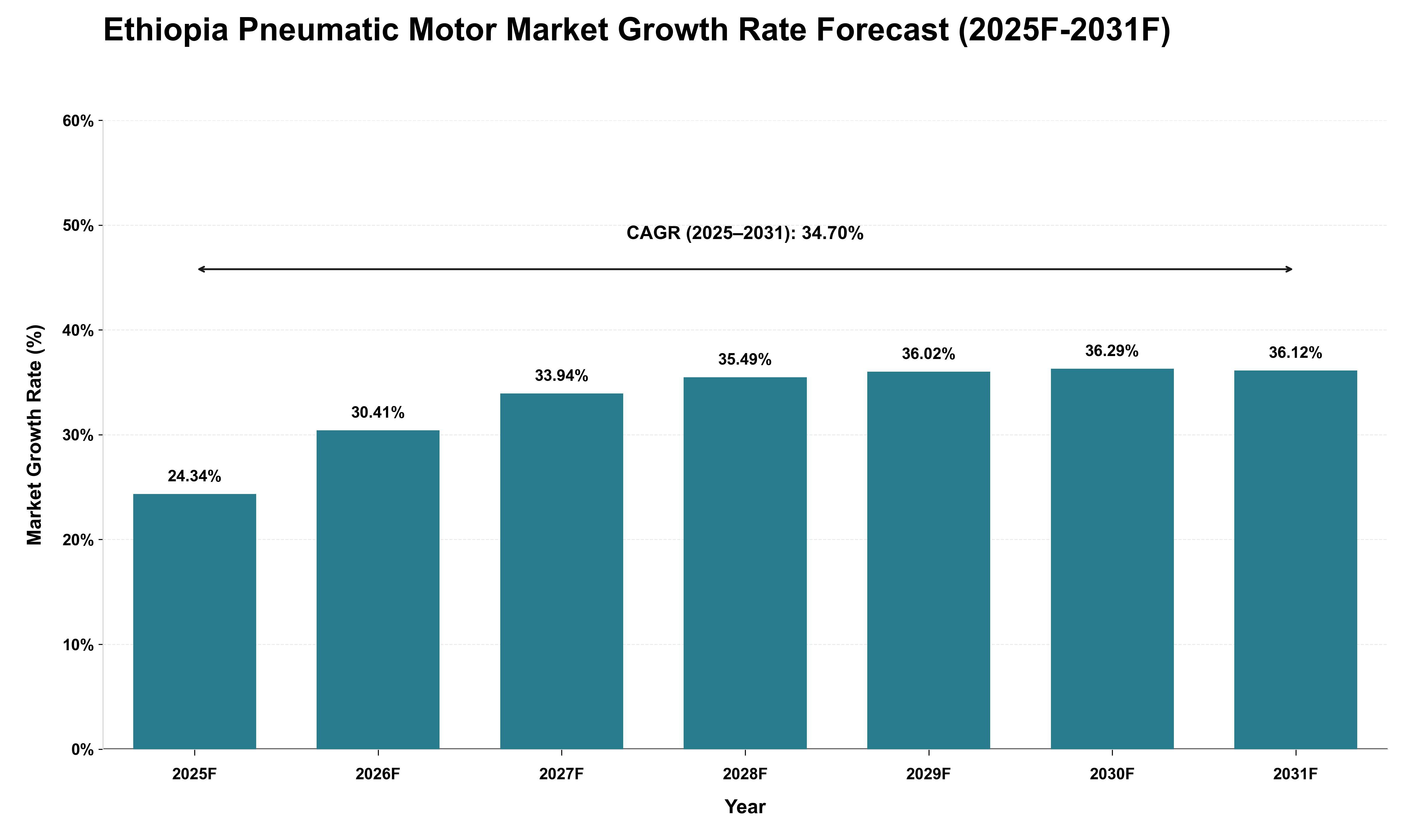 Ethiopia Pneumatic Motor Market Growth Rate Analysis (2025 - 2031)