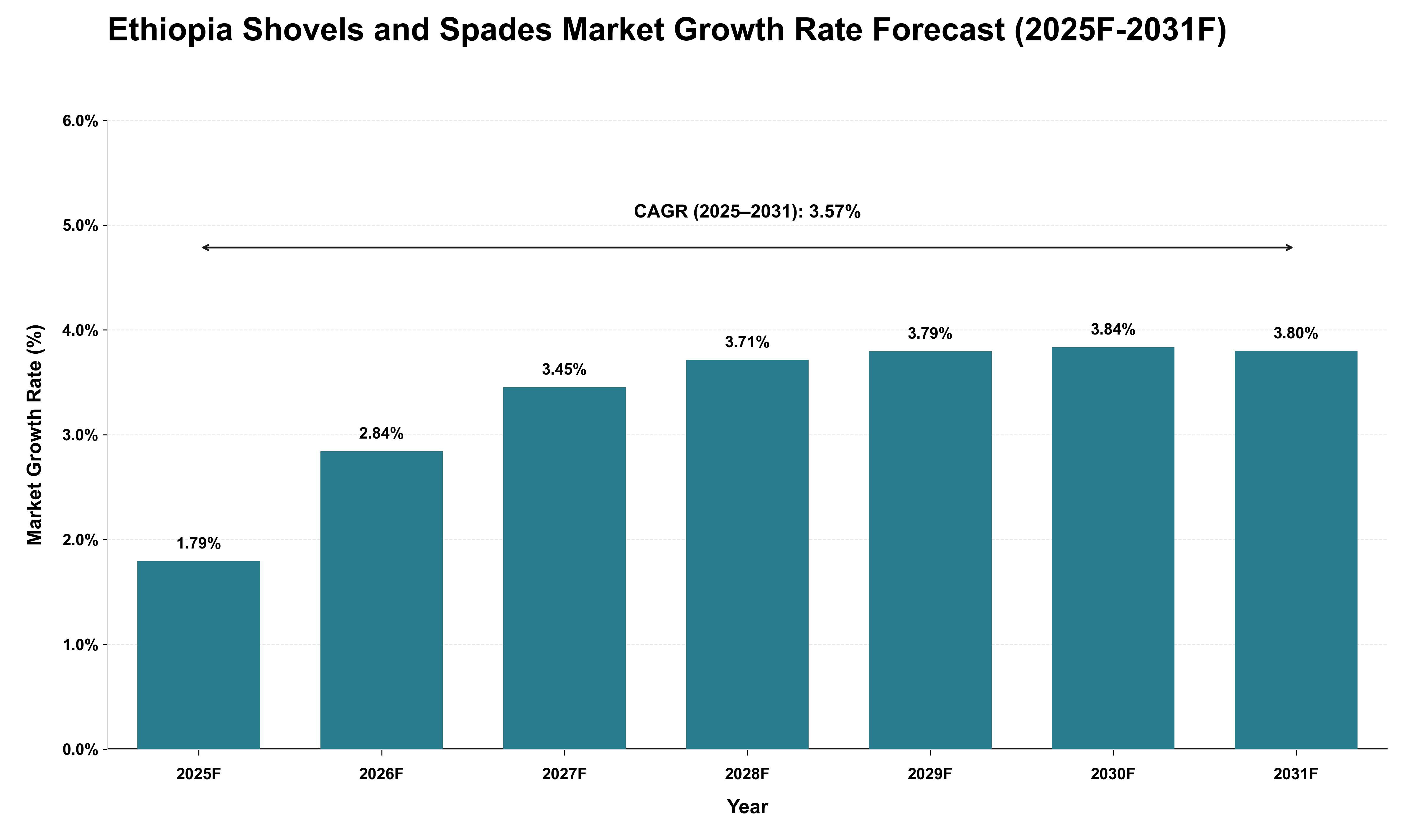 Ethiopia Shovels and Spades Market Growth Rate Analysis (2025 - 2031)