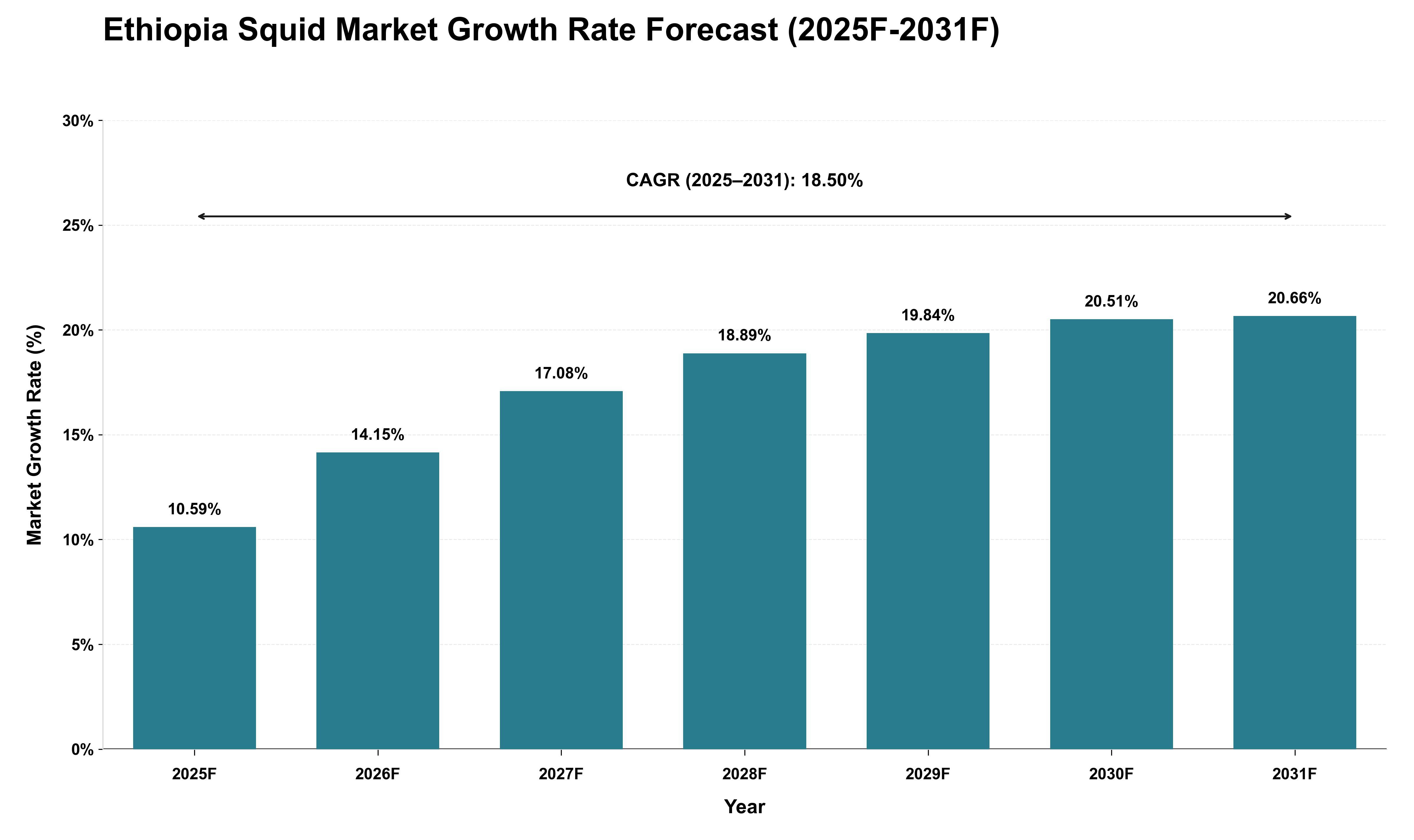 Ethiopia Squid Market Growth Rate Analysis (2025 - 2031)