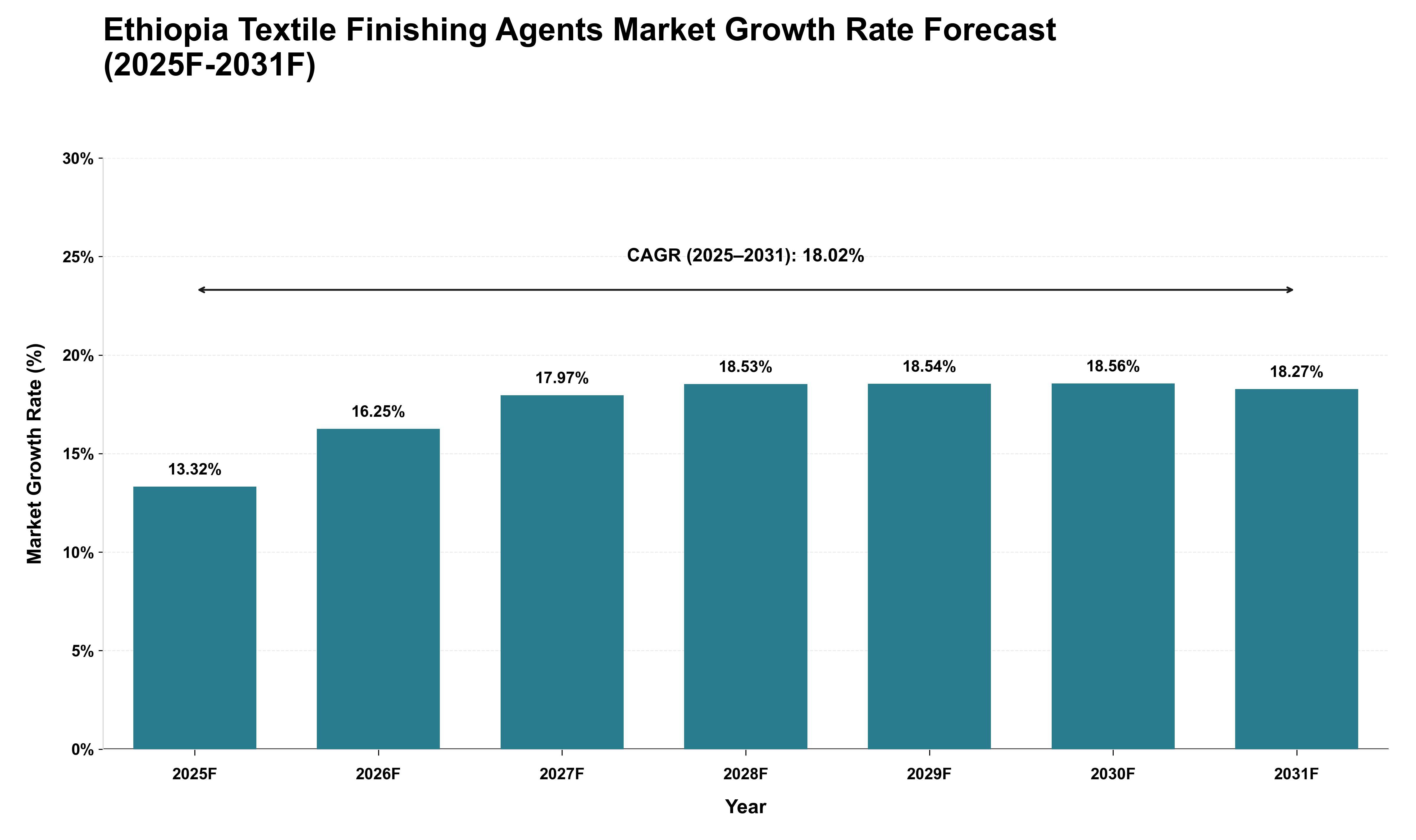 Ethiopia Textile Finishing Agents Market Growth Rate Analysis (2025 - 2031)