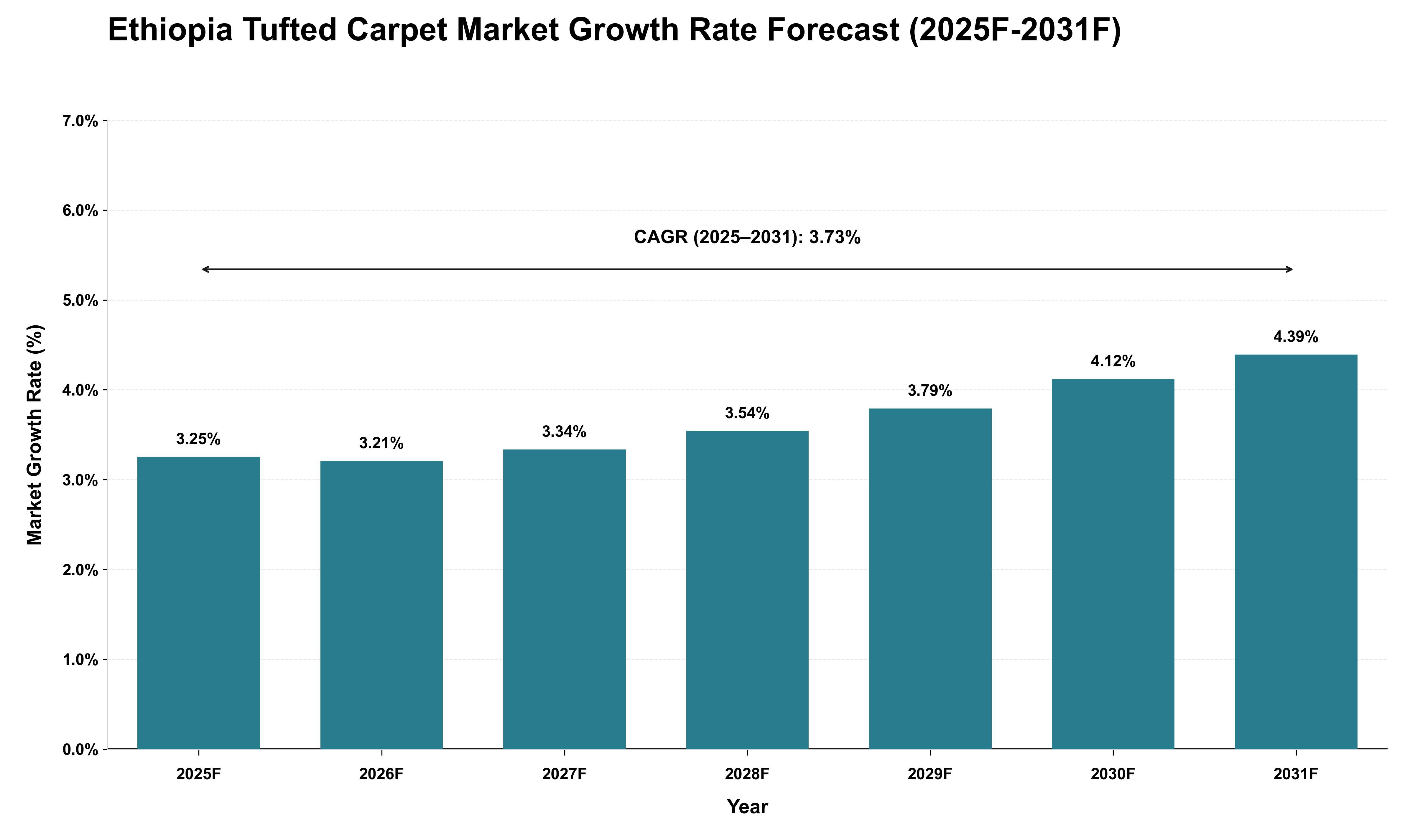 Ethiopia Tufted Carpet Market Growth Rate Analysis (2025 - 2031)