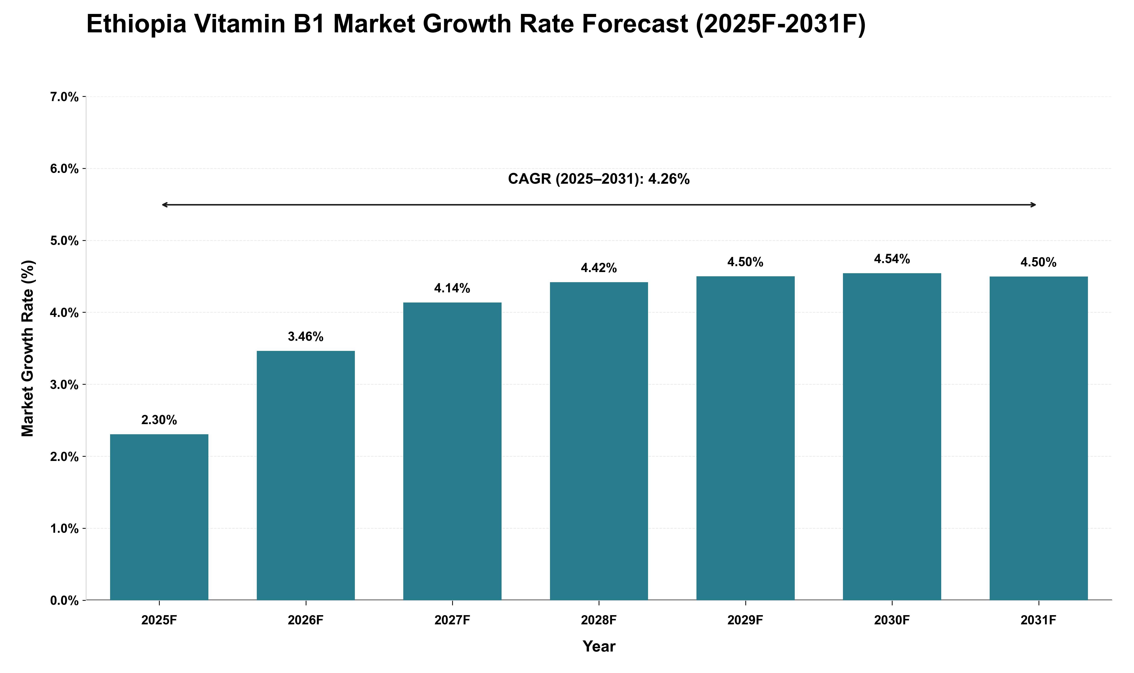 Ethiopia Vitamin B1 Market Growth Rate Analysis (2025 - 2031)