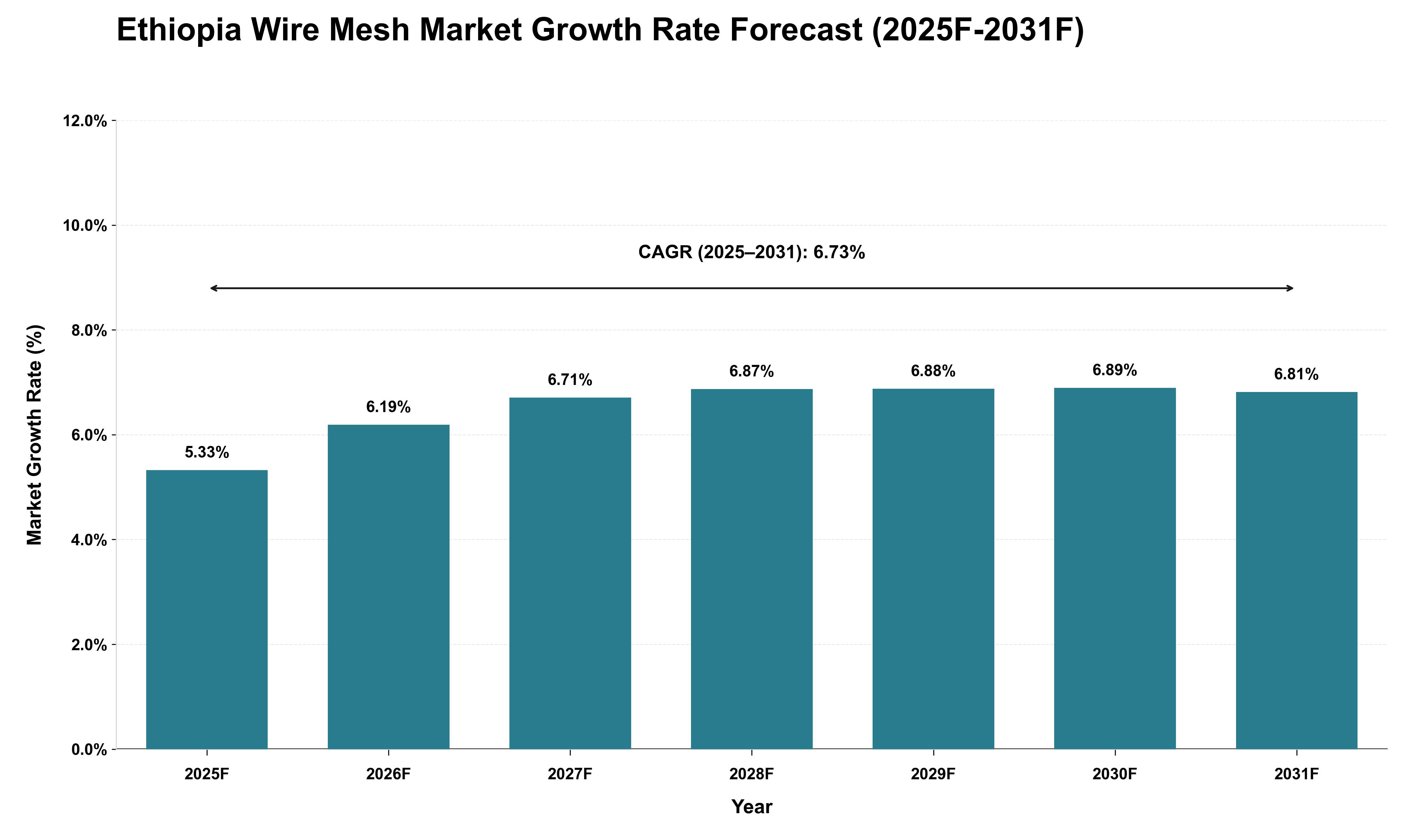 Ethiopia Wire Mesh Market Growth Rate Analysis (2025 - 2031)