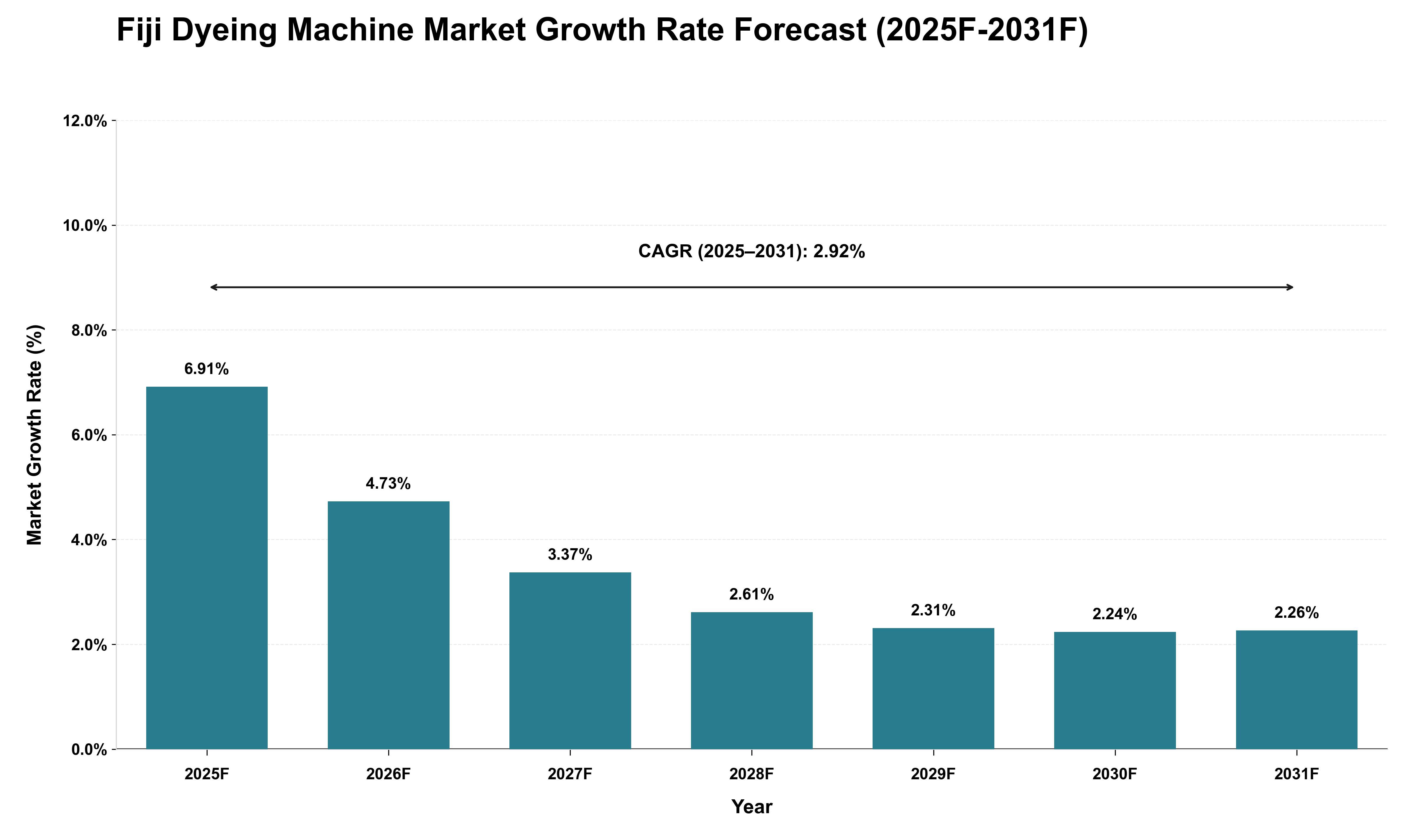 Fiji Dyeing Machine Market Growth Rate Analysis (2025 - 2031)