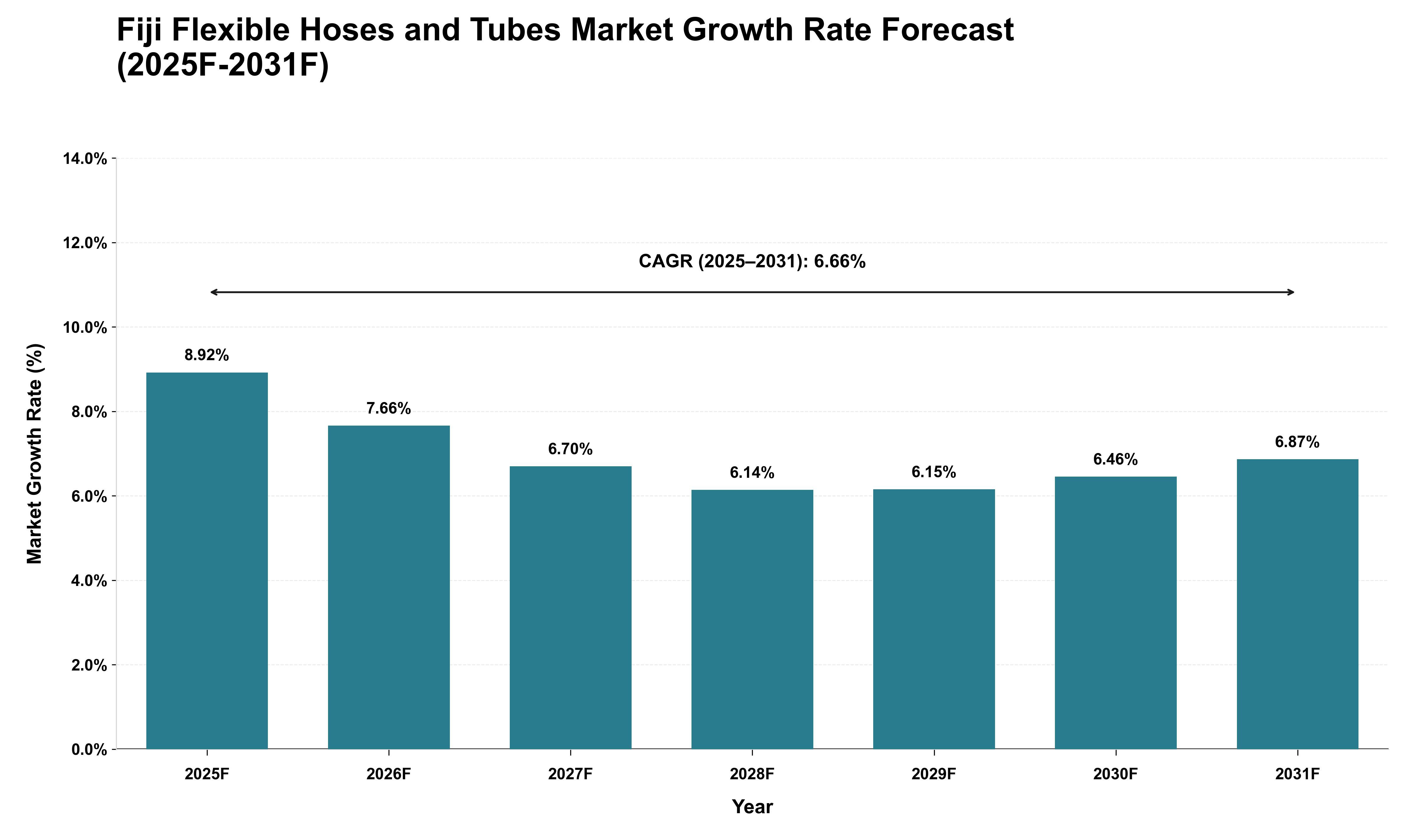 Fiji Flexible Hoses and Tubes Market Growth Rate Analysis (2025 - 2031)