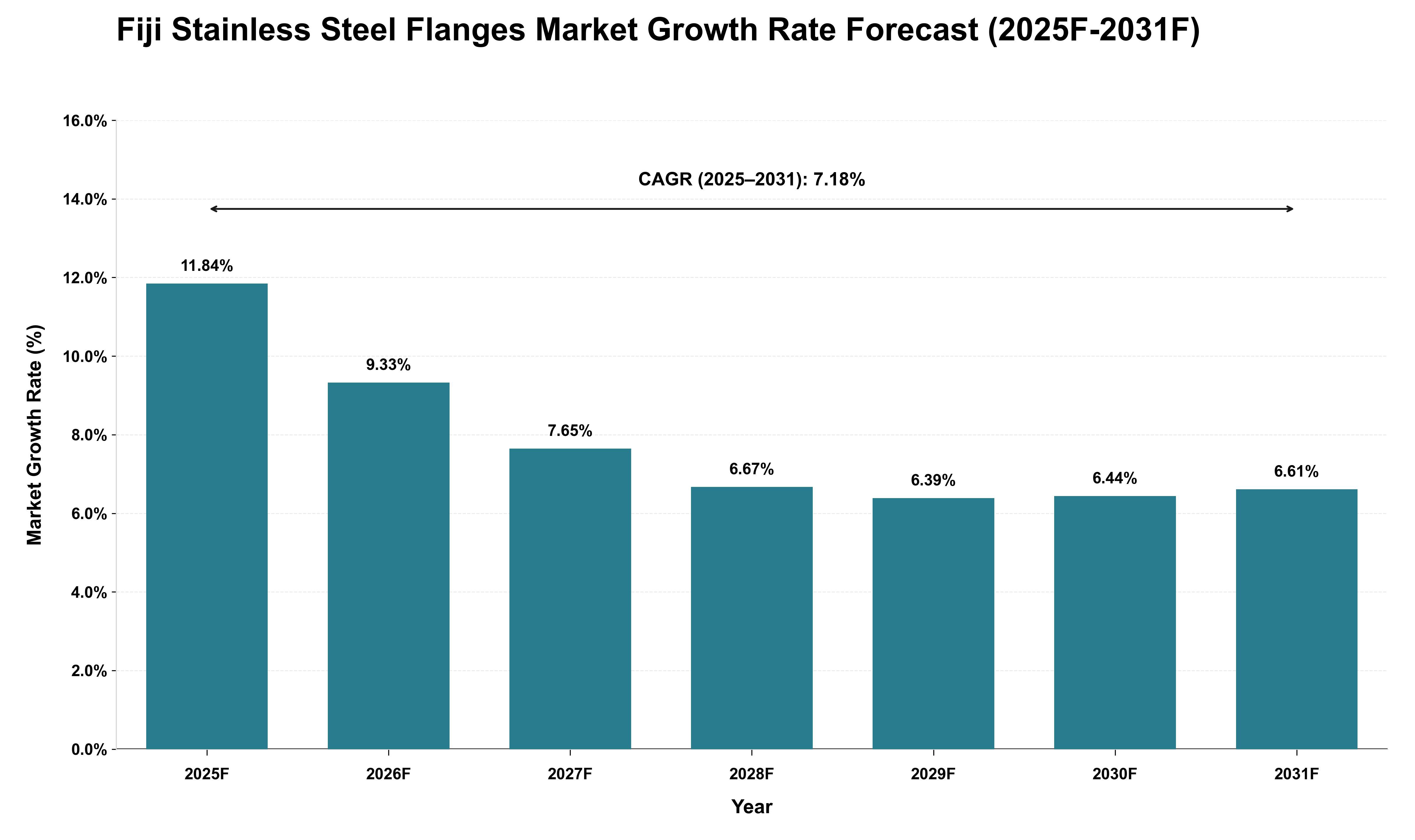Fiji Stainless Steel Flanges Market Growth Rate Analysis (2025 - 2031)