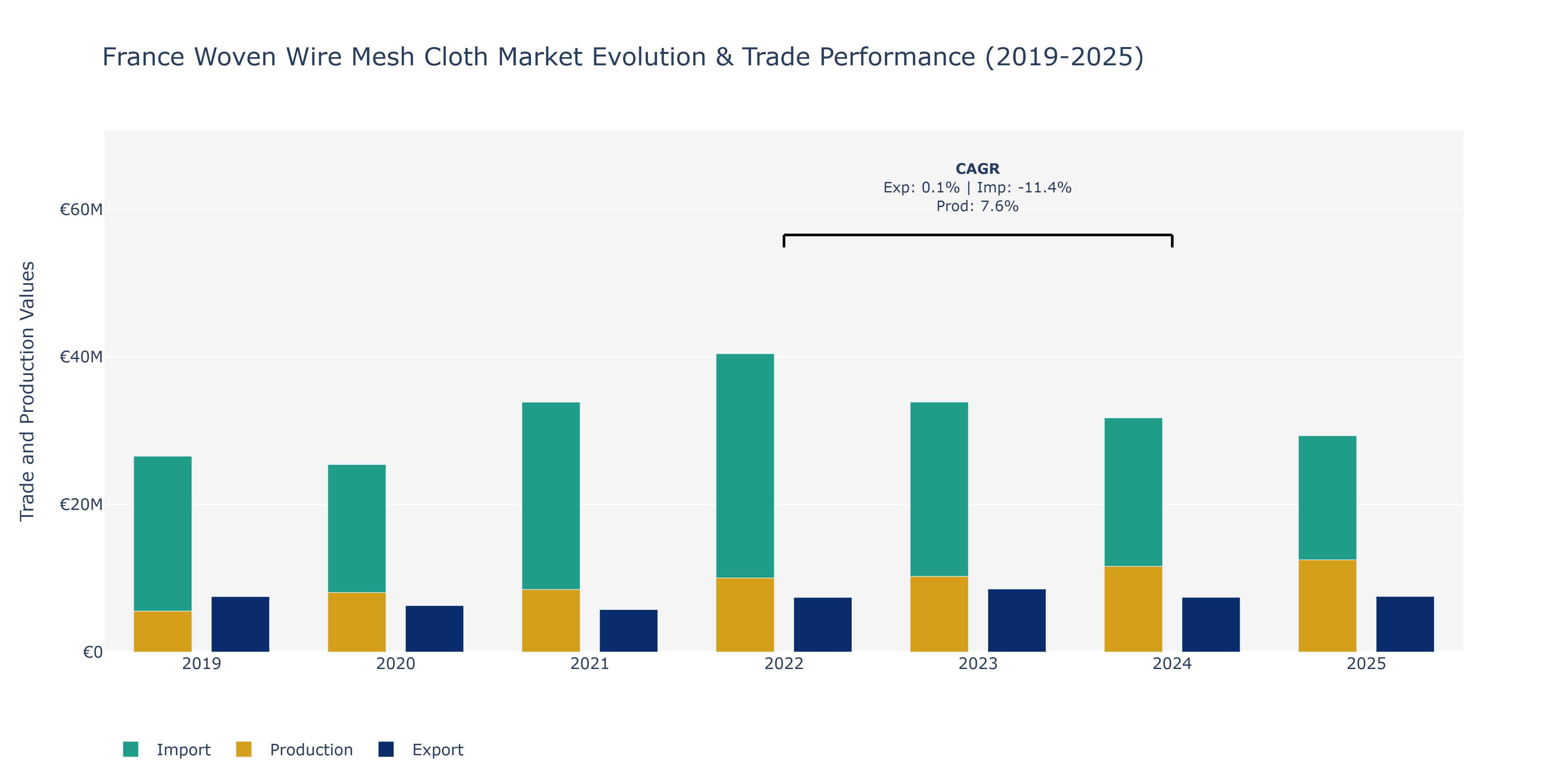 France Woven Wire Mesh Cloth Market: Production & Trade Performance (2019-2025)