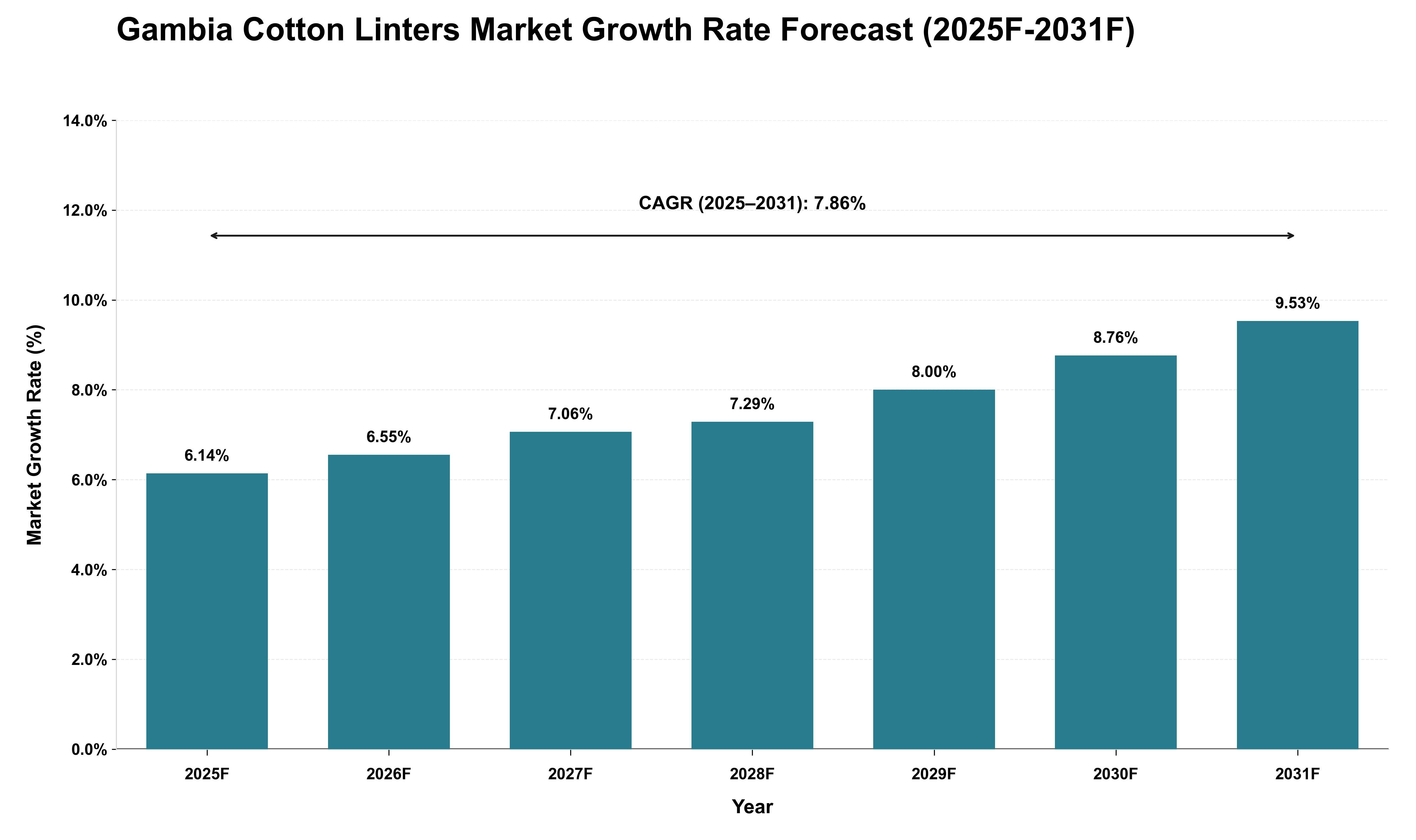 Gambia Cotton Linters Market Growth Rate Analysis (2025 - 2031)
