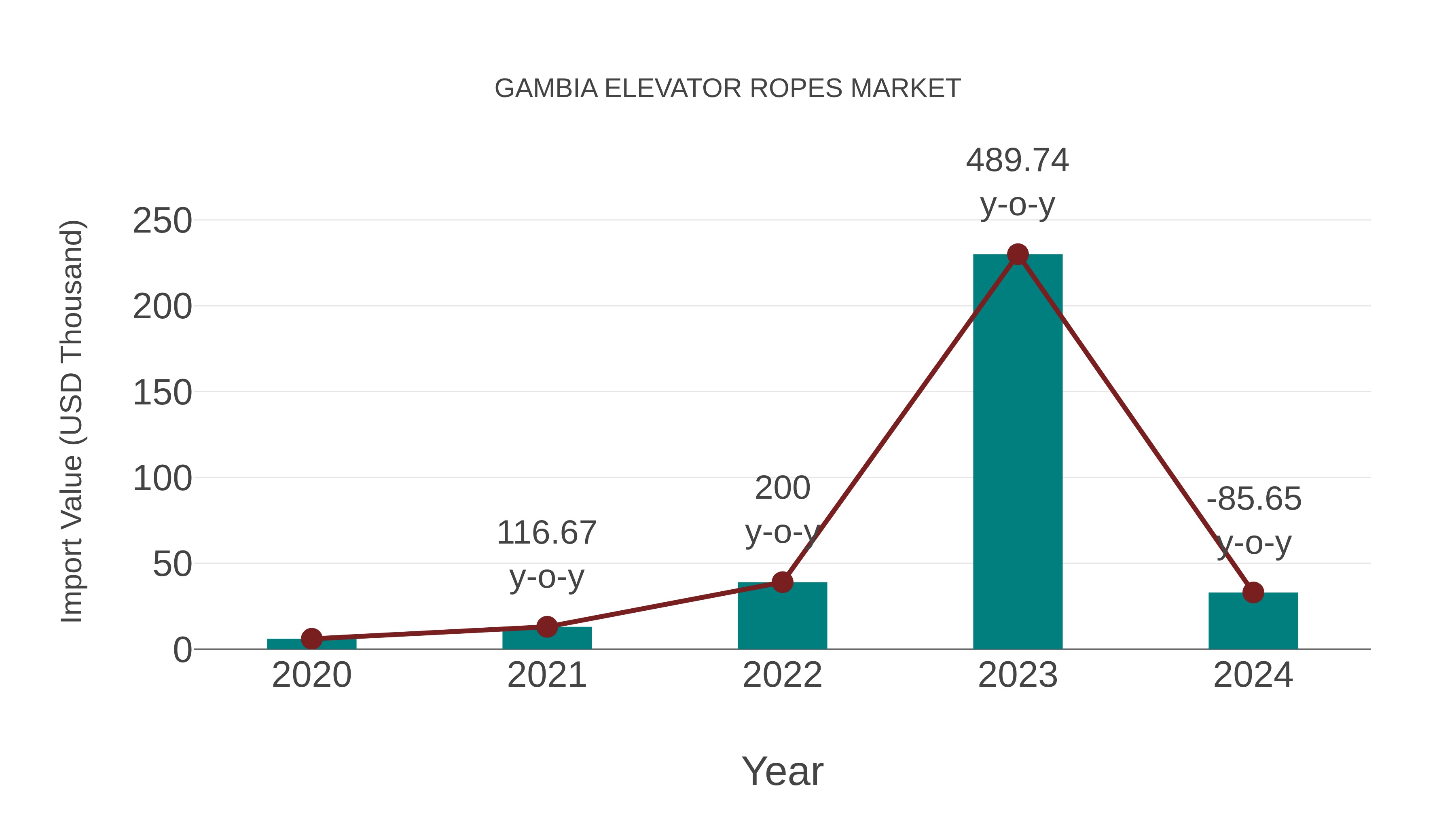  Gambia Elevator Ropes Market: Import Trend Analysis