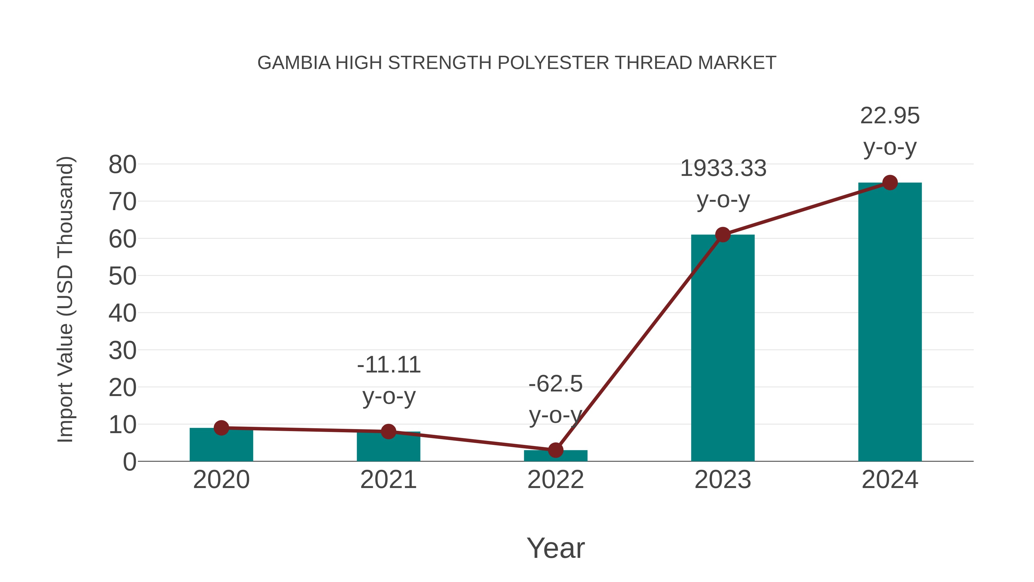 Gambia High Strength Polyester Thread Market: Import Trend Analysis