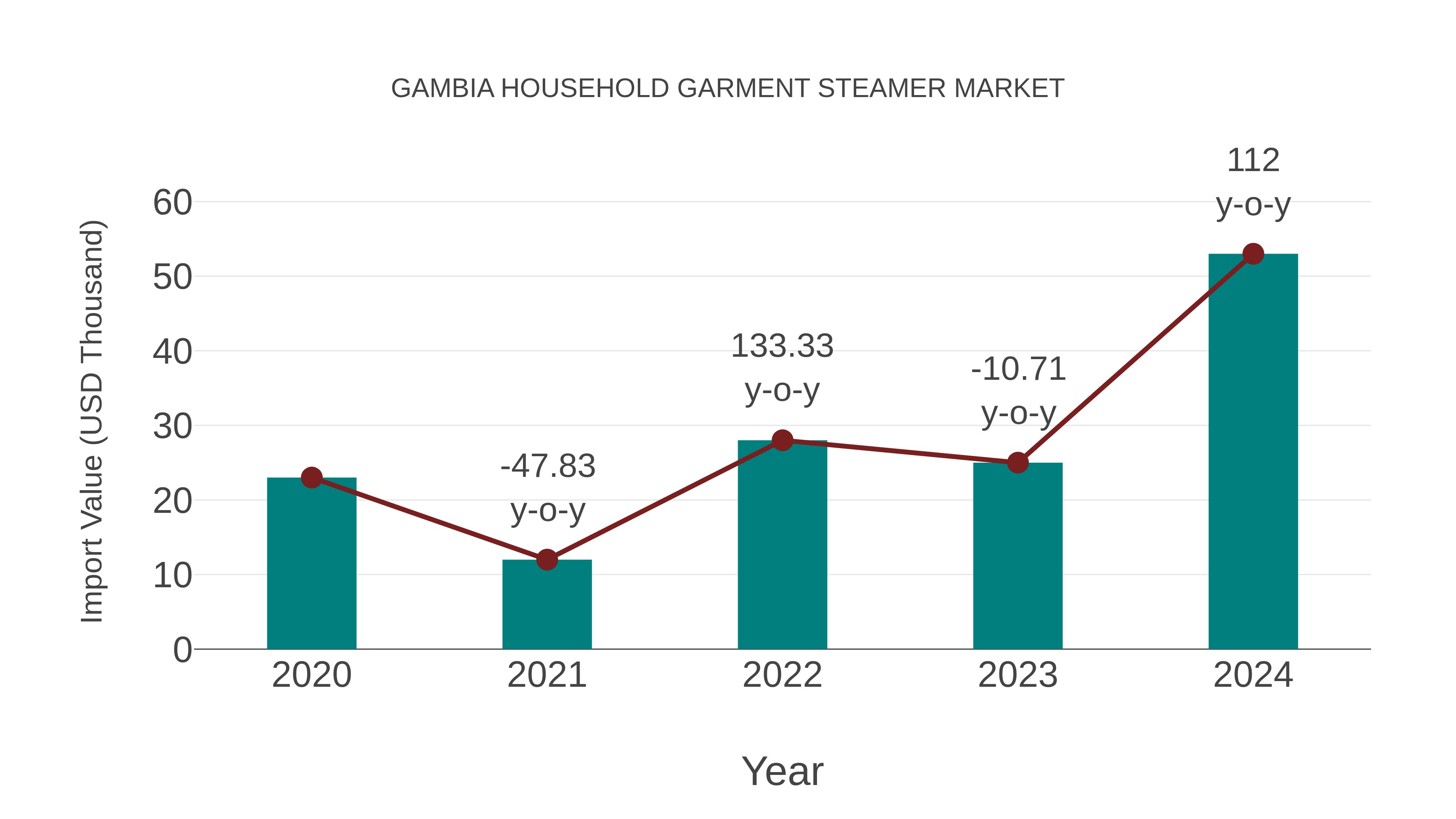 Gambia Household Garment Steamer Market: Import Trend Analysis